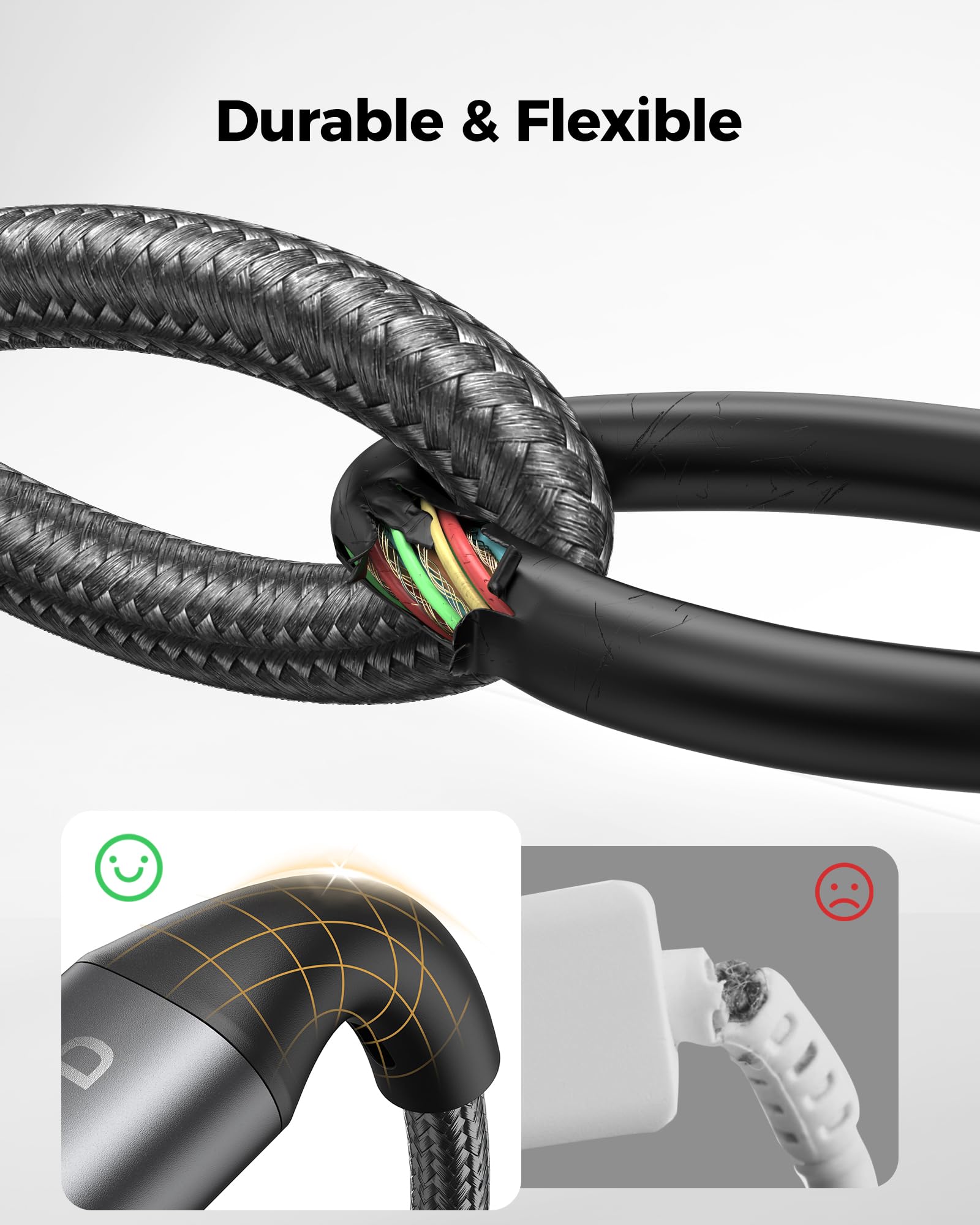 Premium 60W USB C to USB C Fast Charging Cable 0.5M - PD Compatible for iPhone 15 Series, Samsung Galaxy S23 Ultra, iPad Pro 2022, MacBook Pro 2023, Google Pixel 7/Pro - Perfect for Home, Office & Travel Charging Needs