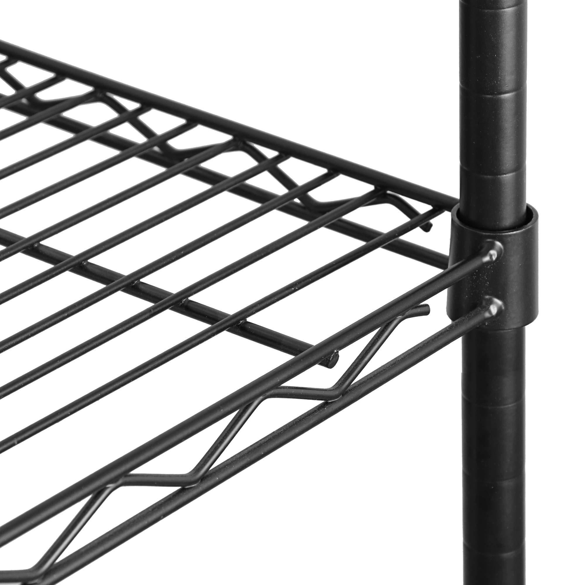 Heavy Duty 4-Shelf Adjustable Steel Storage Rack | ZENY Wire Shelving Unit with Leveling Feet | Perfect for Kitchen, Office, Garage Organization & Storage