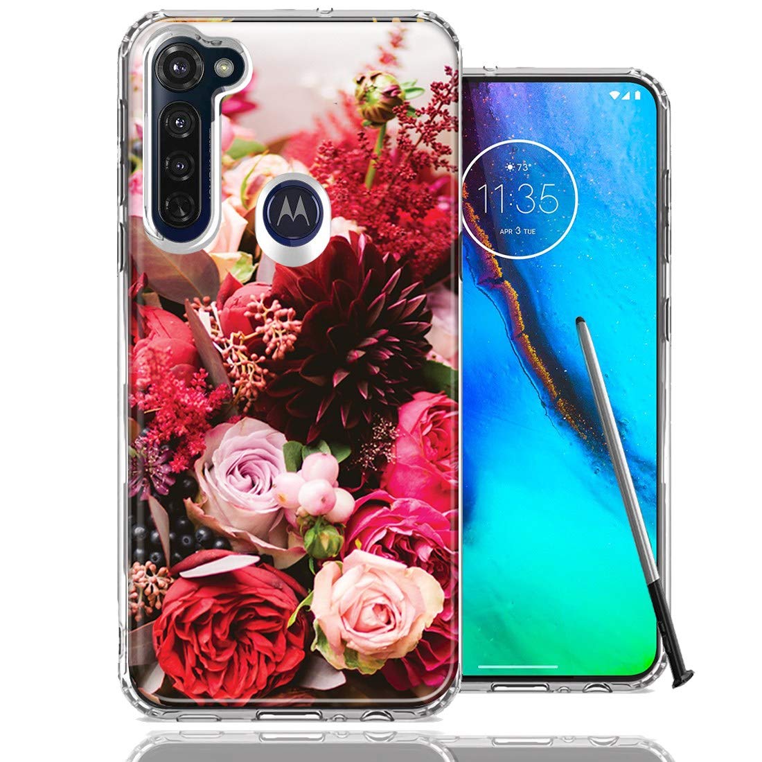 Floral Motorola Moto G Stylus Case - Double Layer Protective Cover for Daily Use