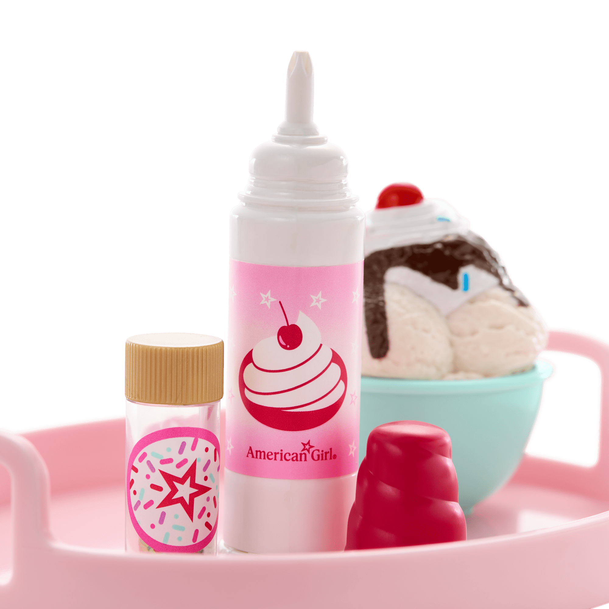 18 Inch Doll Sundaes for Two Playset - Pretend Ice Cream Dessert Toy for American Girl & Other 18