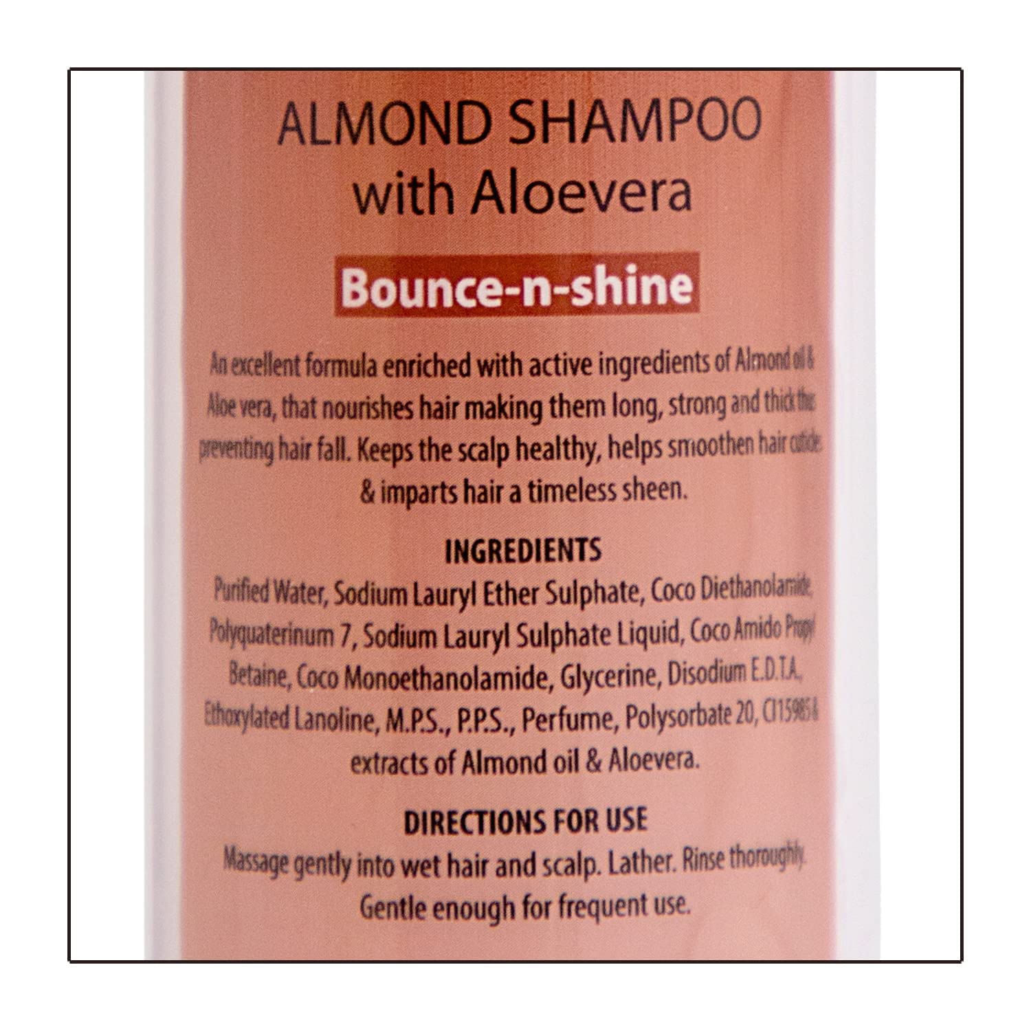 Organic Almond & Aloe Vera Shampoo for Hair Growth - Strengthens Hair Follicles, Reduces Hair Fall, Adds Shine & Volume - Sulfate-Free Formula for Dry/Damaged Hair - Perfect for Daily Use at Home & Salon