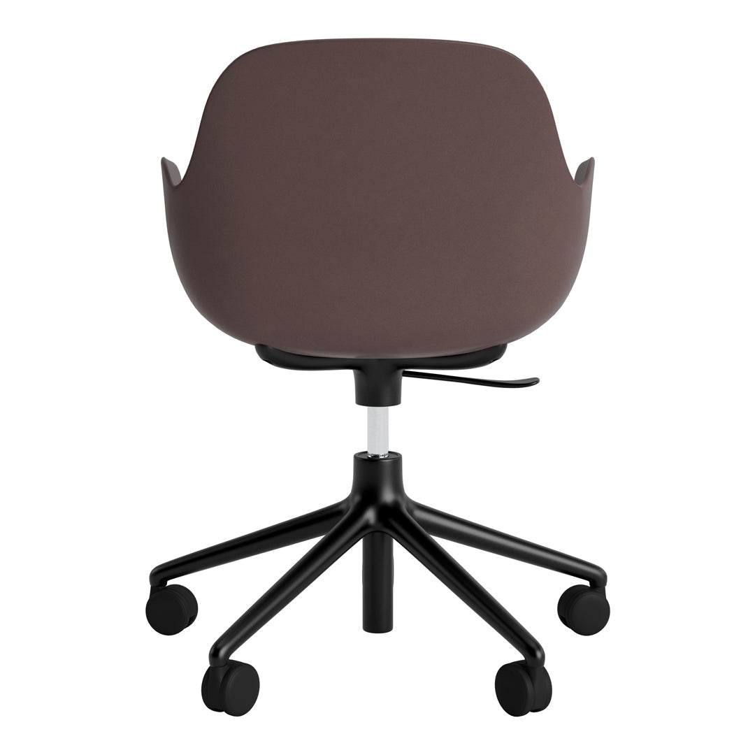 Modern Form Armchair with 5W Swivel Base & Gas Lift Mechanism - Ergonomic Office Chair for Home & Workspace Comfort