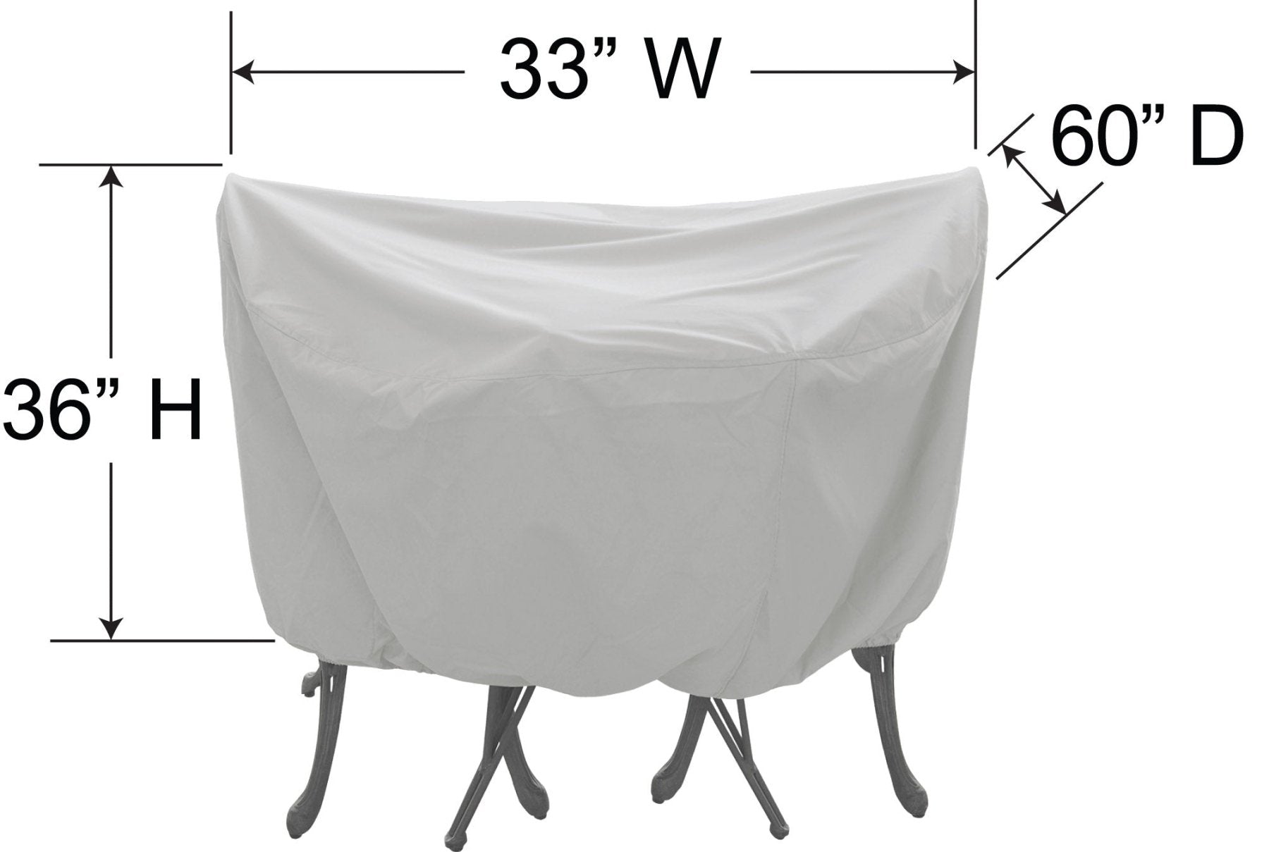 Treasure Garden Care 30 Bistro Table & Chair Set Waterproof Outdoor Furniture Cover - Perfect for Patio, Deck, and Garden Protection