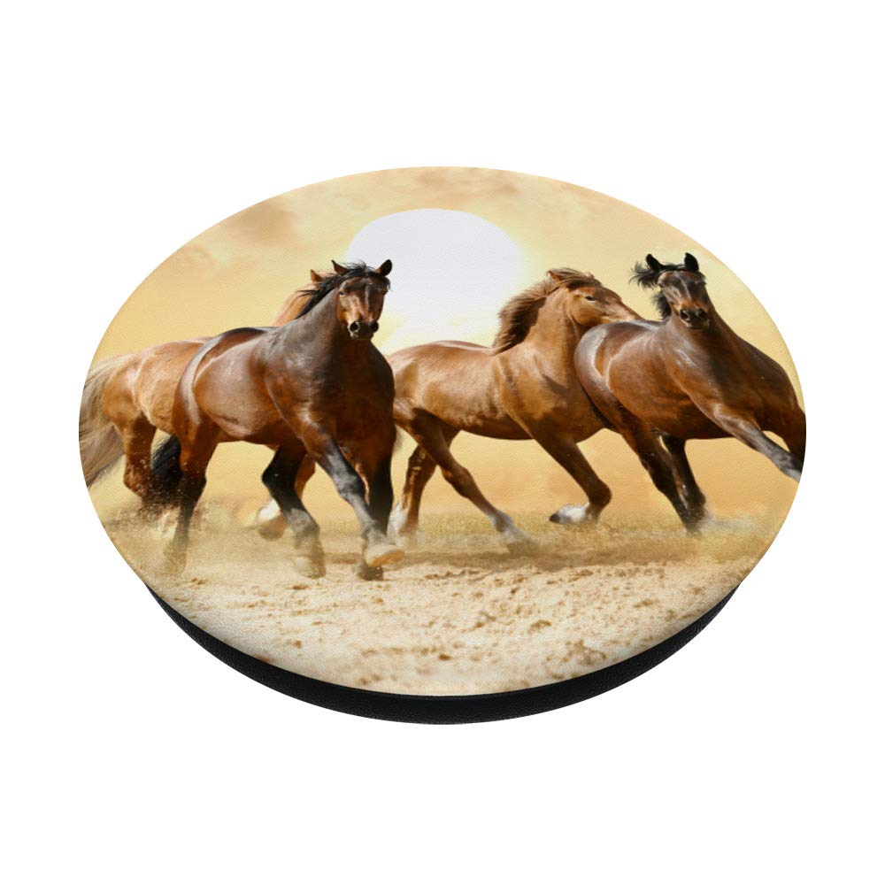 Cute Horse Animal Design PopSockets PopGrip - Swappable Phone & Tablet Grip for Horse Lovers, Equestrian Riders - Perfect Gift for Horse Enthusiasts, Use for Phones, iPads, E-readers While Riding or Traveling
