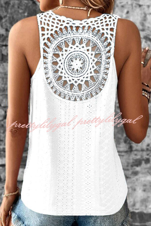 Stylish Solid Color Casual V-Neck Hollow Back Vest Top for Women - Perfect for Summer Outfits, Layering, and Daily Wear