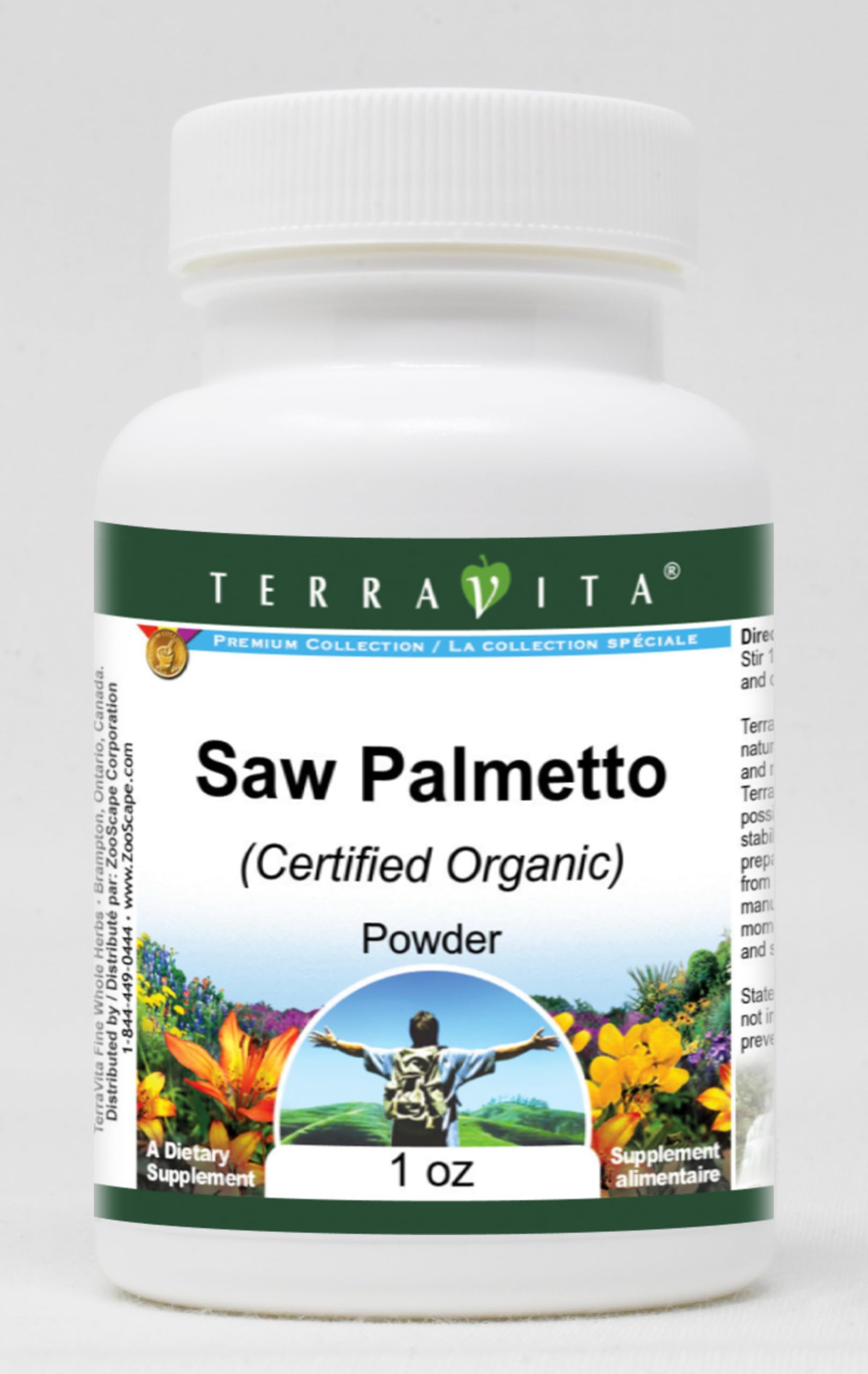 Organic Saw Palmetto Powder - 1oz (ZIN: 518714) | USDA Certified | Natural Prostate Support & Hair Growth Supplement for Men | Herbal Wellness & Vitality Booster