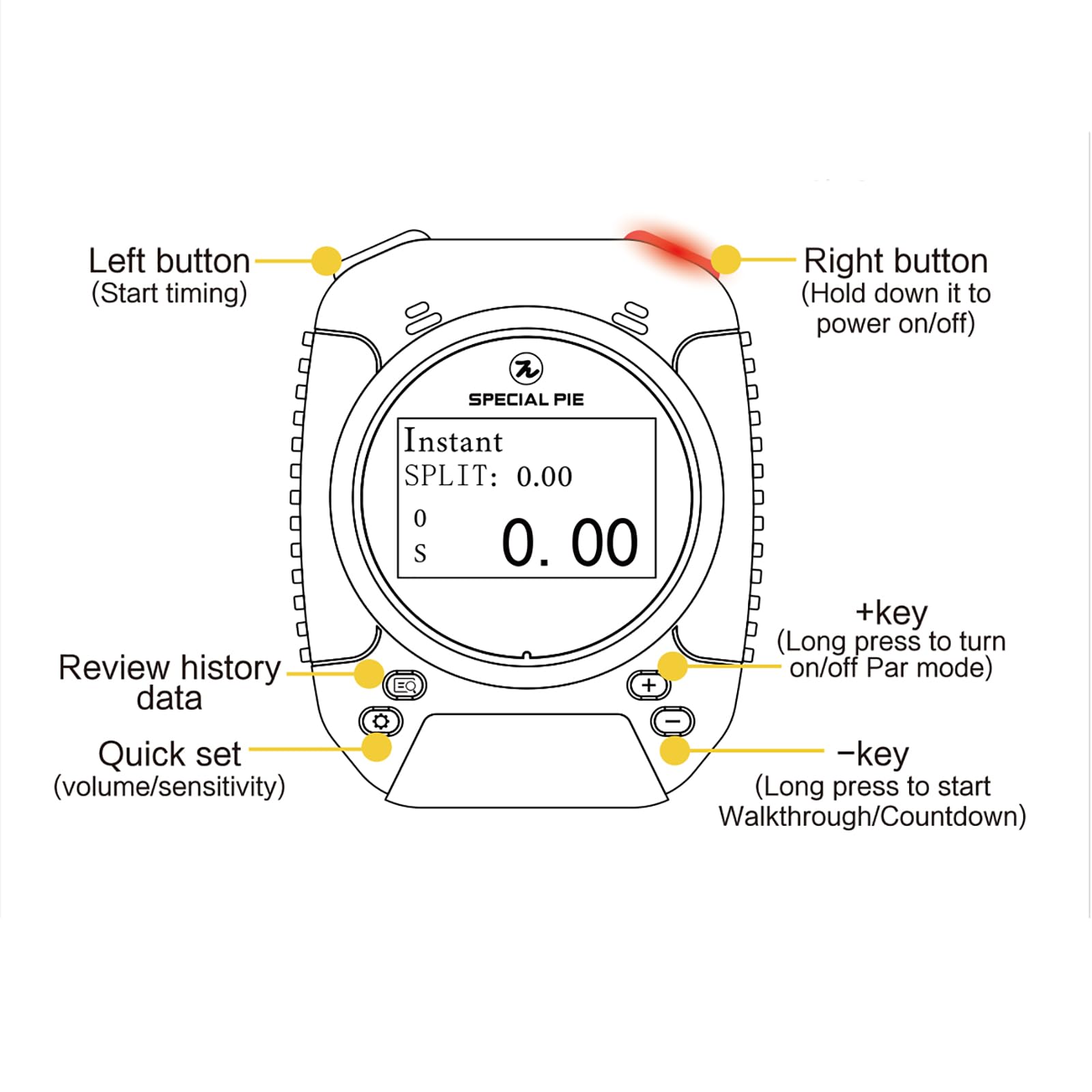 Shot Timer for Shooting Competition - Wireless Big LED Score Display, Compatible with USPSA, IPSC, IDPA, PRS | Perfect for Shooting Ranges & Training Drills
