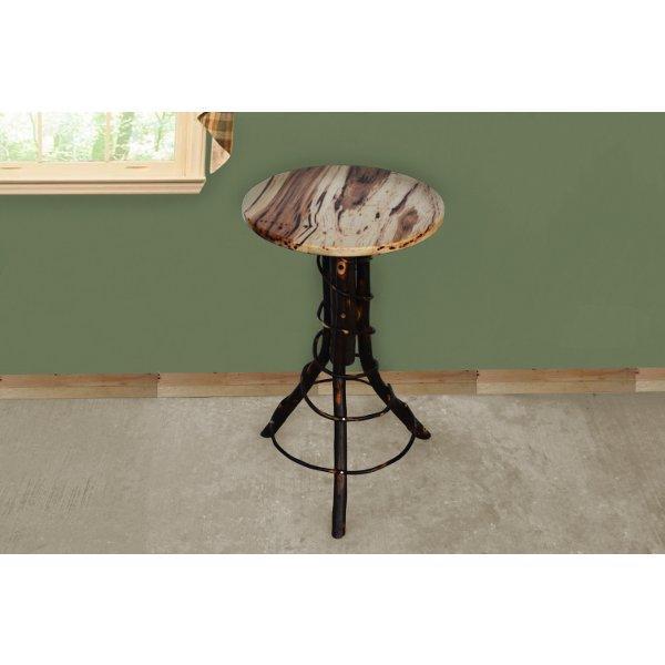 Solid Wood Hickory Accent Table - Rustic Side Table for Living Room, Bedroom, or Entryway - Perfect for Home Decor, Coffee Table Books, and Lamps