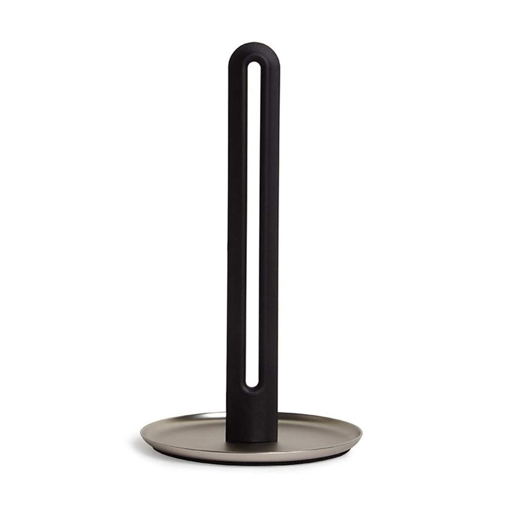 Modern Stand-Up Paper Towel Holder with Weighted Base - One-Handed Tear Kitchen Paper Towel Dispenser for Countertops - Perfect for Kitchens, Bathrooms, and Offices