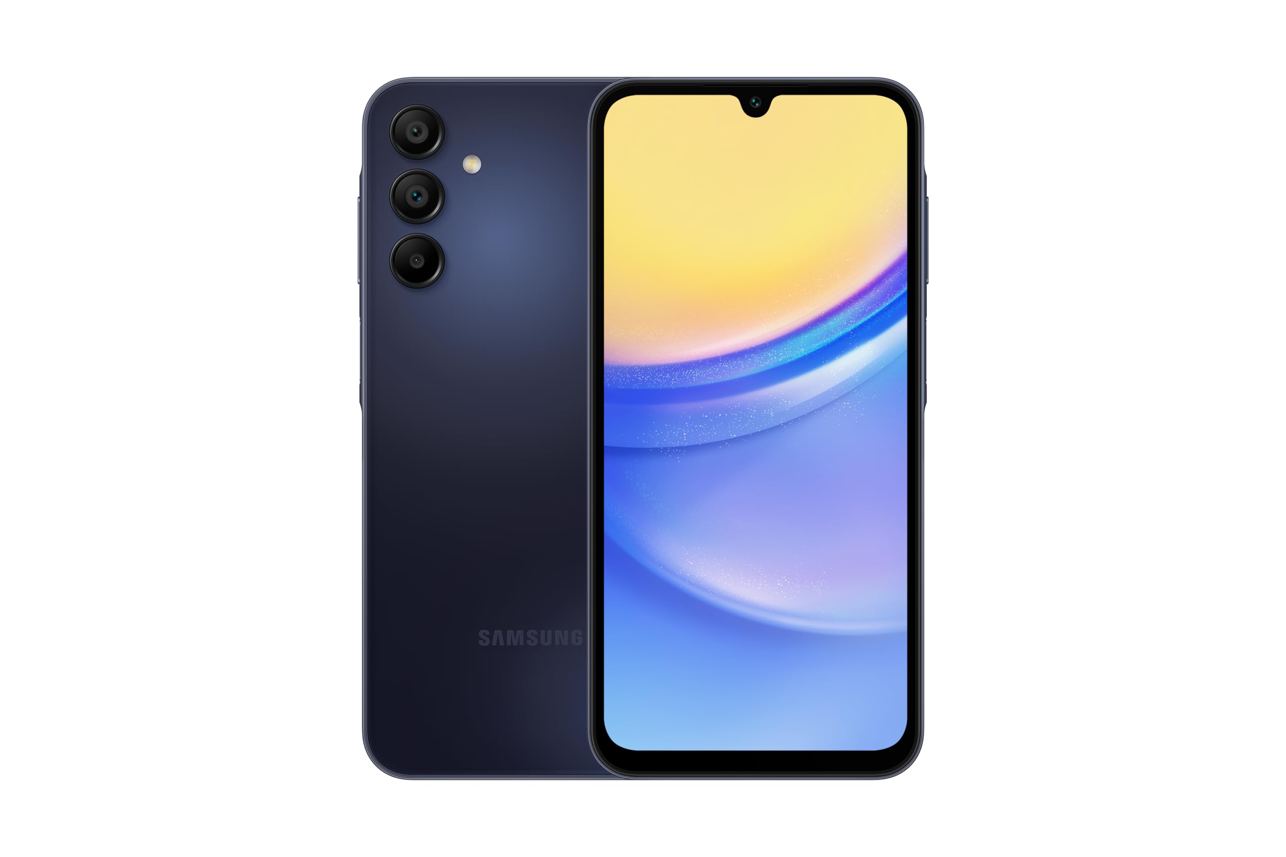 Samsung Galaxy A15 128GB 6GB RAM Dual SIM Unlocked Smartphone with Ring Grip Case - International GSM Version (Blue Black) | Perfect for Travel, Work & Everyday Use