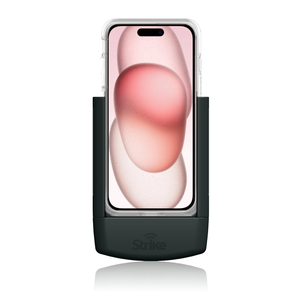 iPhone 15 Car Mount Holder with Shockproof Case - Secure Phone Cradle for Driving, Commuting & Road Trips