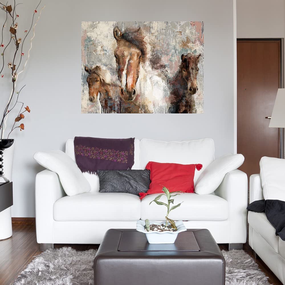 Wild Nature Fine Art Canvas Wall Decor - Hand Painted Landscape Painting for Living Room, Bedroom, Office - Ready to Hang 43x32 Inches - Perfect for Home, Office & Commercial Spaces