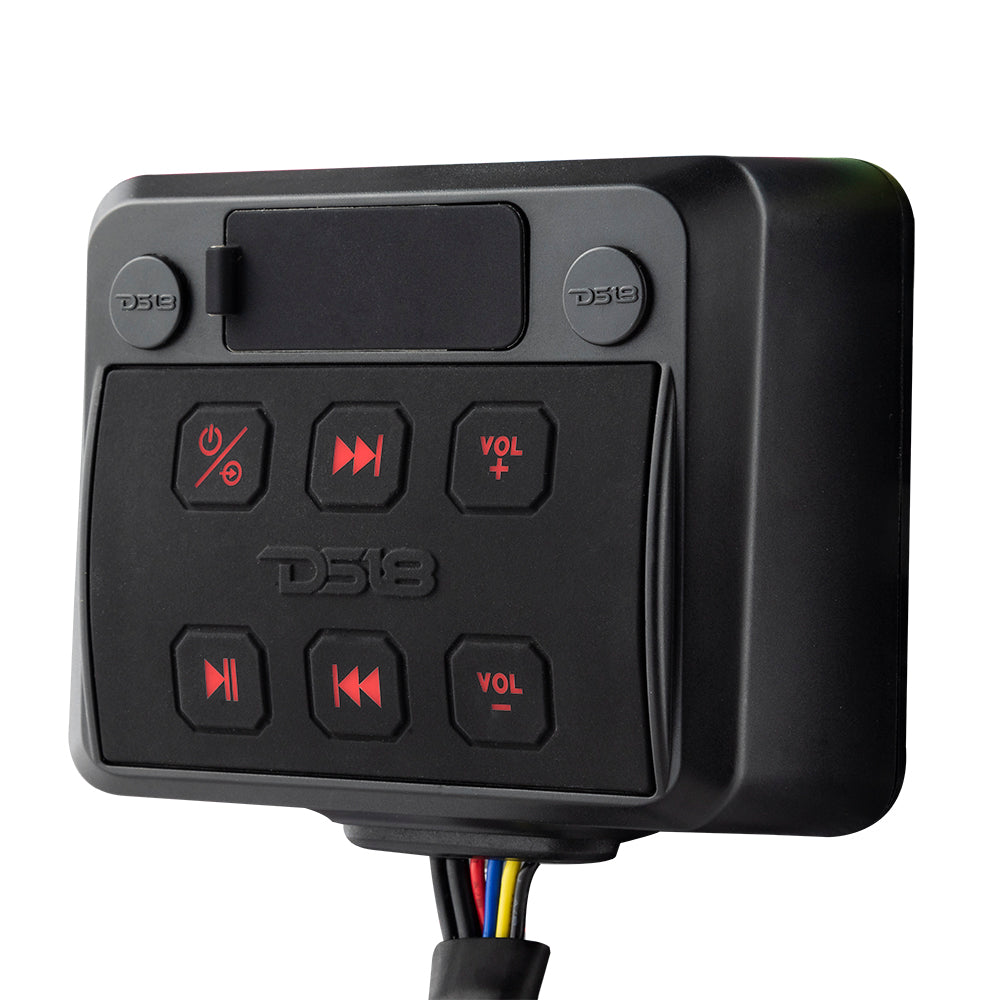 Waterproof Marine & Powersports Bluetooth Receiver Enclosure with AUX Input, USB Player & Controls - Ideal for Boats, ATVs, Motorcycles & Outdoor Adventures