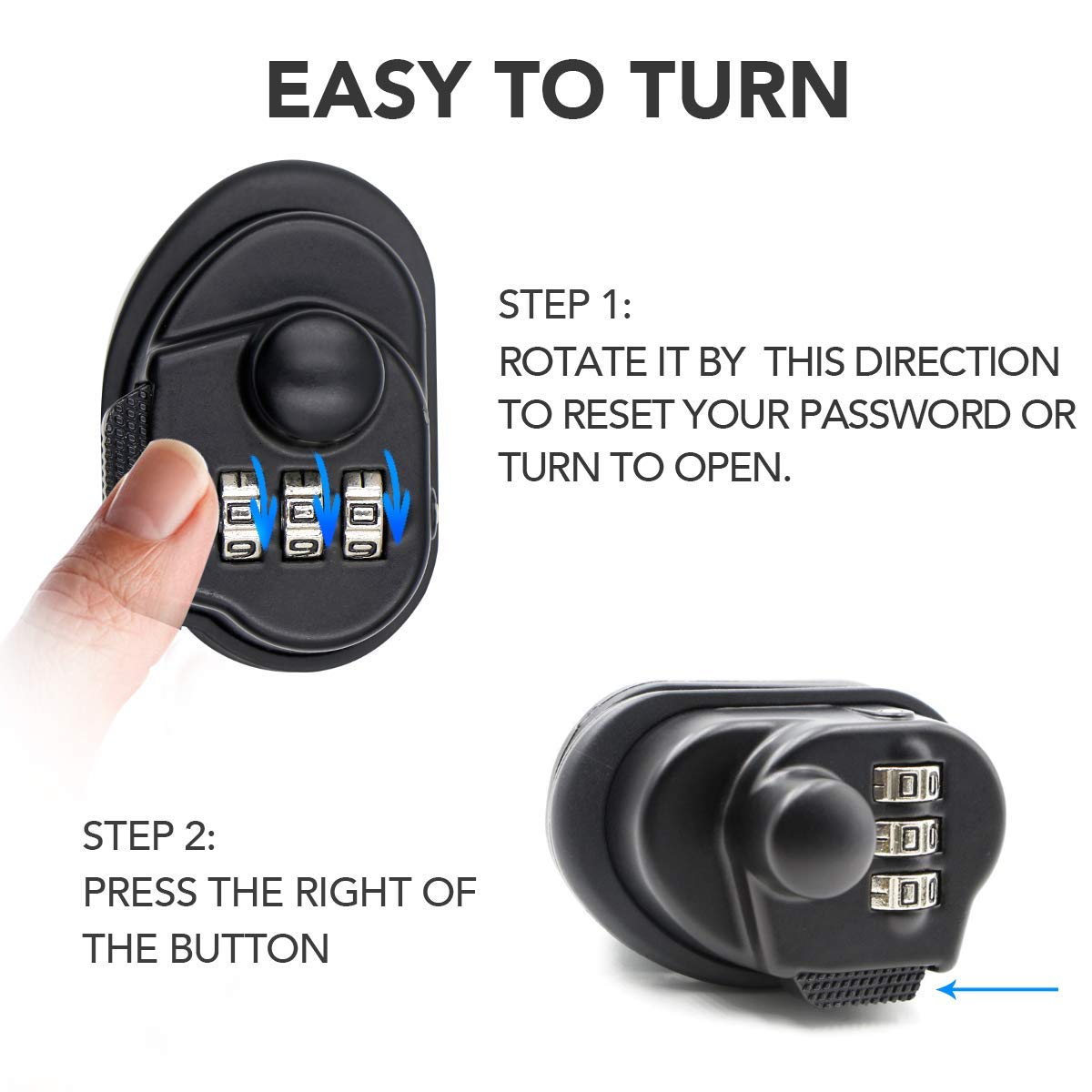 RioRand 3 Digit Combination Gun Trigger Lock - Secure Firearm Safety Accessory for Handguns, Rifles & Shotguns | Ideal for Home Defense, Hunting & Gun Storage