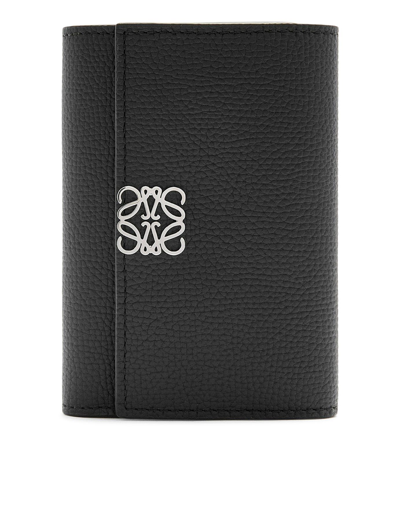 Premium Anagram Small Vertical Wallet in Hammered Calfskin Leather - Slim RFID Blocking Card Holder for Men & Women - Perfect for Everyday Carry, Travel & Business Use
