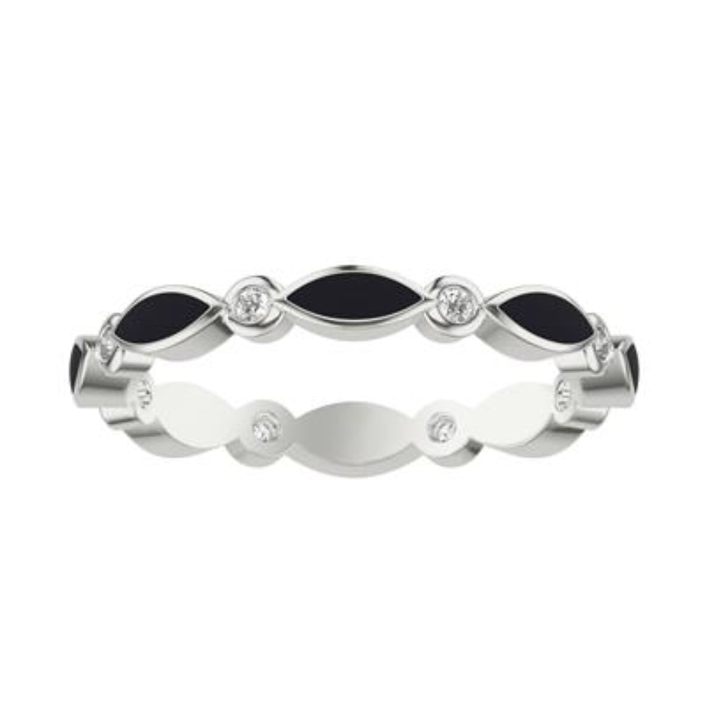 14K Contemporary Diamond Wedding Band for Women - Elegant Stackable Ring for Bridal, Engagement & Anniversary - Perfect Gift for Her