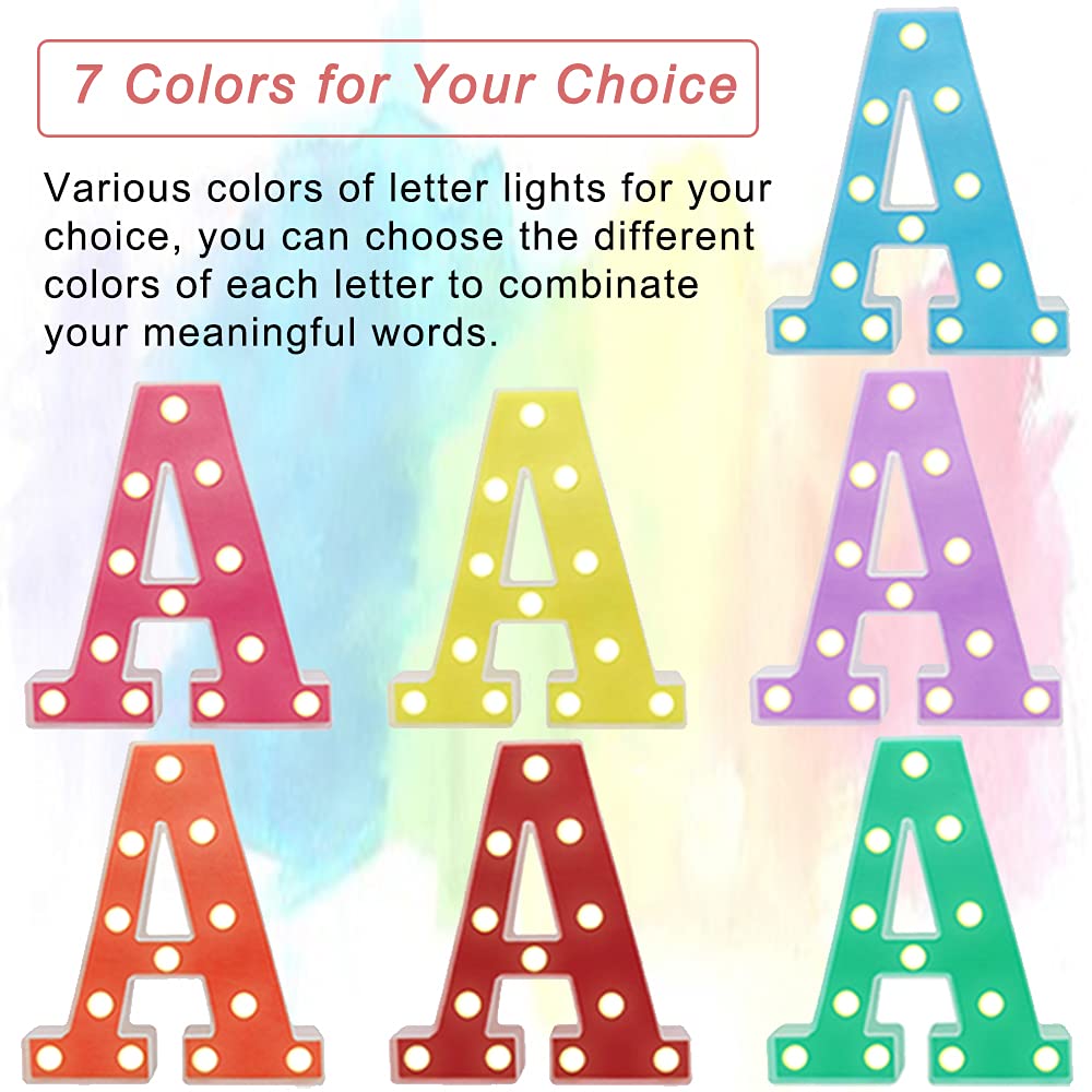 Pooqla Purple LED Letter Lights - DIY Alphabet Sign with Warm White LED for Home, Party, Birthday, Wedding & Bar Decor - Perfect for Wall Art, Nursery, Bedroom & Photo Backdrops (Letter T)