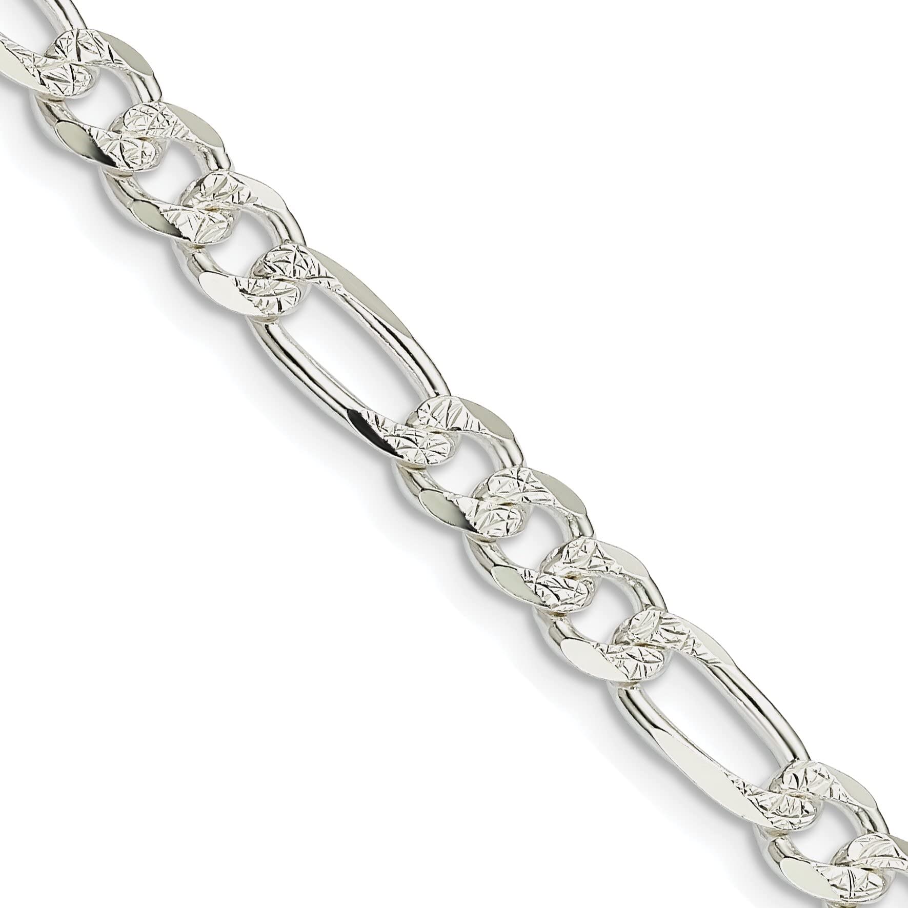 FindingKing Sterling Silver Figaro Chain 18