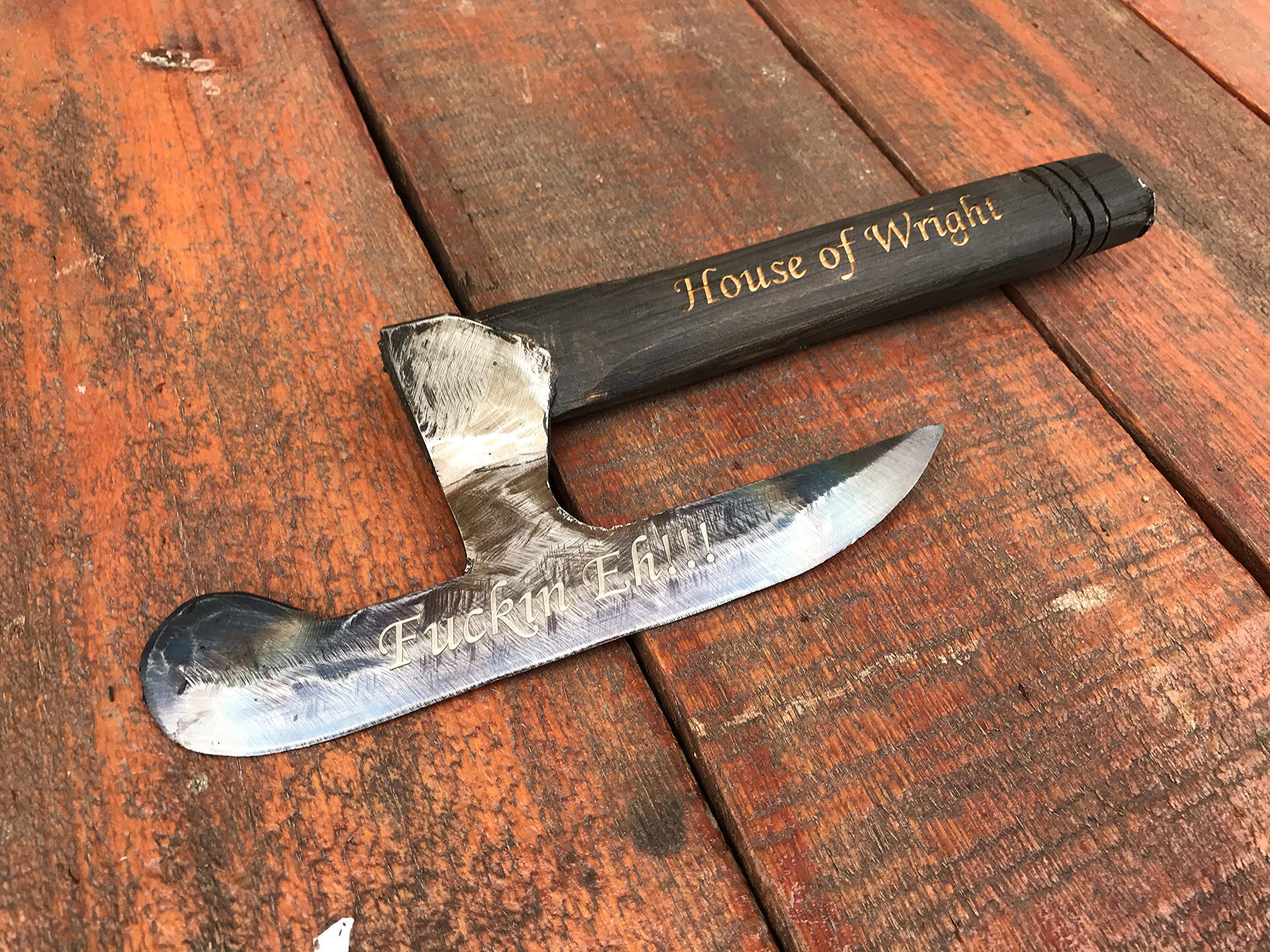 Premium Viking Kitchen Axe - Handcrafted Wooden Butcher's Axe for Cooking & Wood Carving - Perfect Chef Gift & Cutting Board Companion for Outdoor & Culinary Use