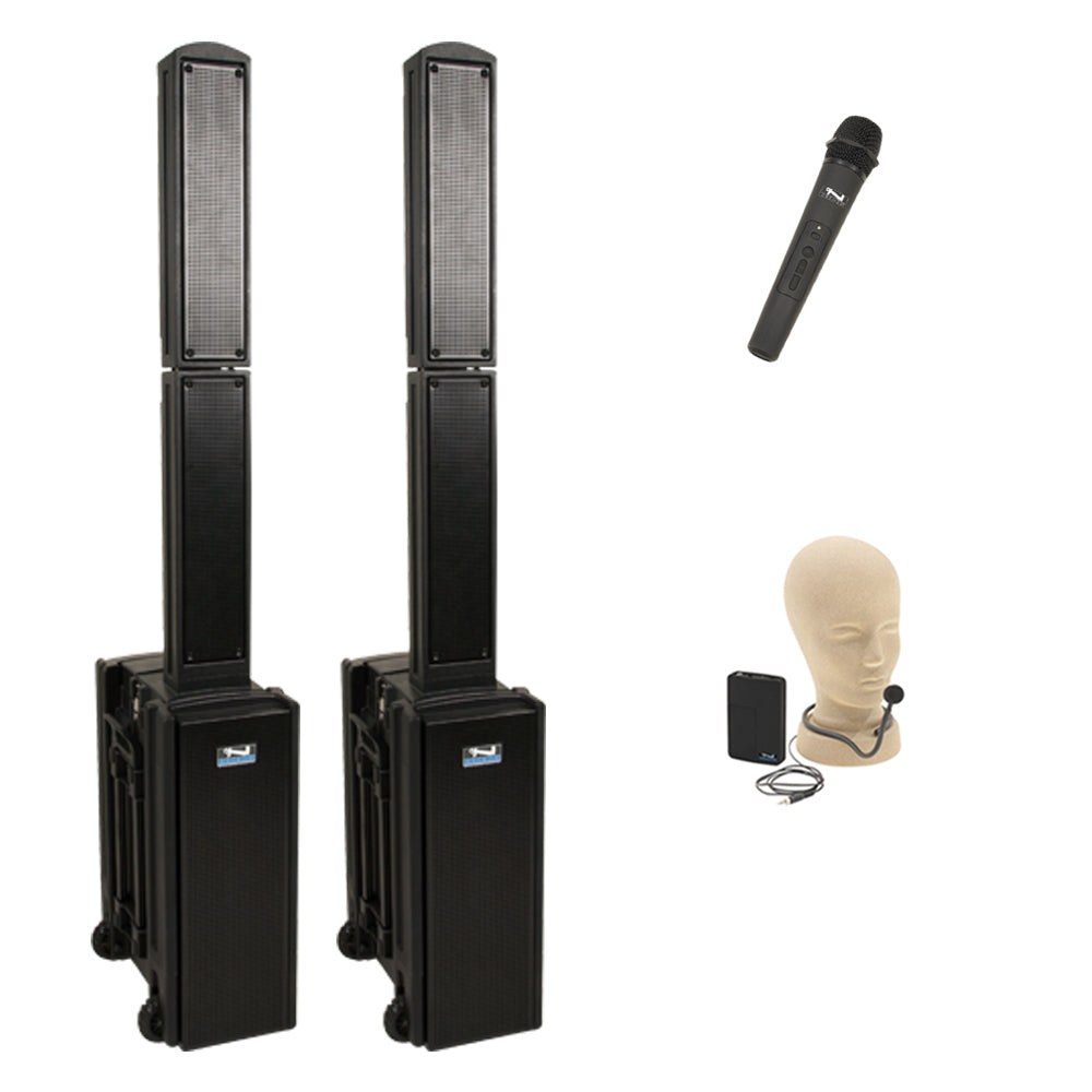 Anchor Audio Beacon Pair (XU2,R) - Portable Wireless Speaker System with 2 Microphones for Outdoor Events, Parties & Public Speaking