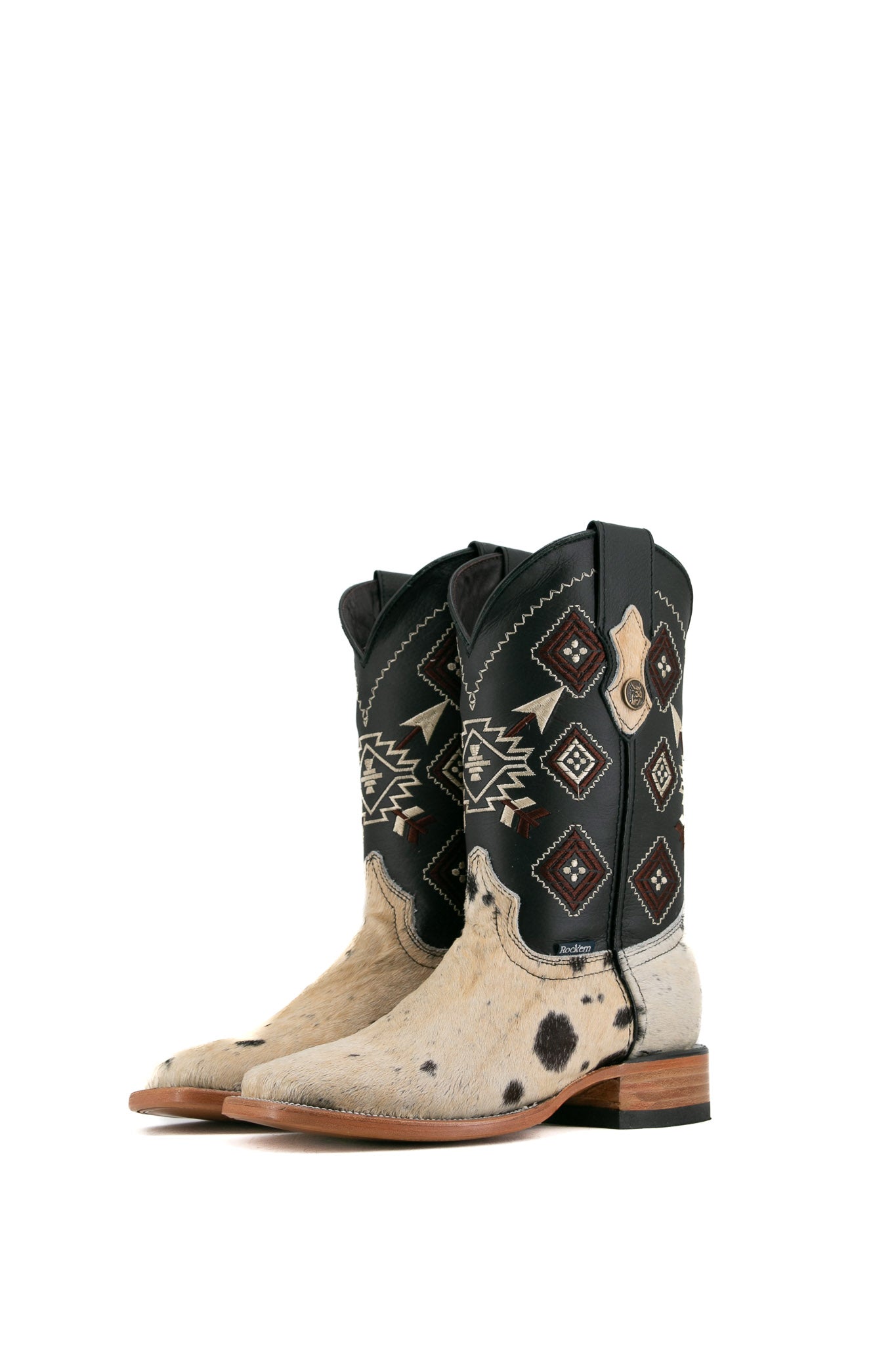 Authentic Men's Cowhide Square Toe Cowboy Boots - Size 6.5 - Western Style Rodeo Boots for Country Dancing & Outdoor Riding - MF9 Collection (Final Sale) - Perfect for Country Music Festivals, Line Dancing & Ranch Work