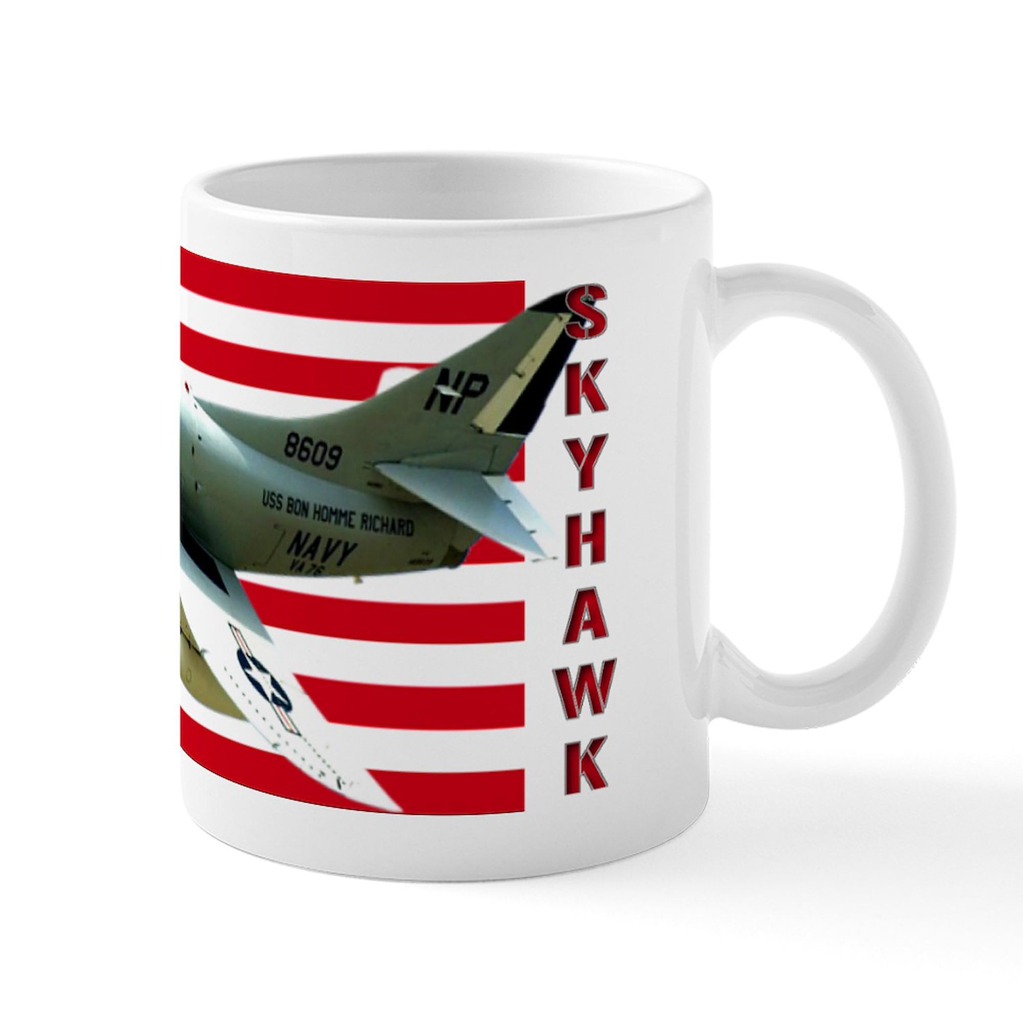 A 4 Skyhawk 11 oz (325 ml) Ceramic Coffee Mug - Perfect for Aviation Enthusiasts, Military Gifts & Office Use
