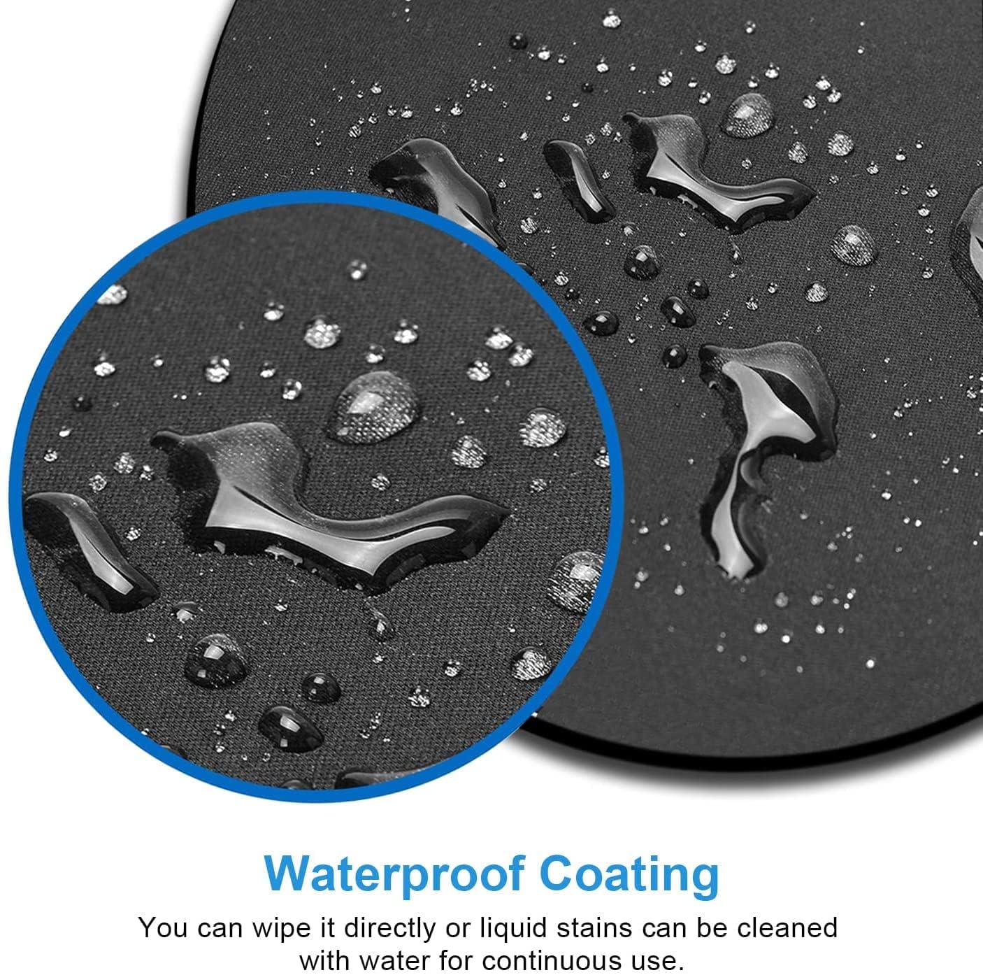 Floral Round Mouse Pad - Soft Neoprene Desk Mat for Office & Home Computer Use - Non-Slip Cushioned Surface for Comfortable Work & Gaming