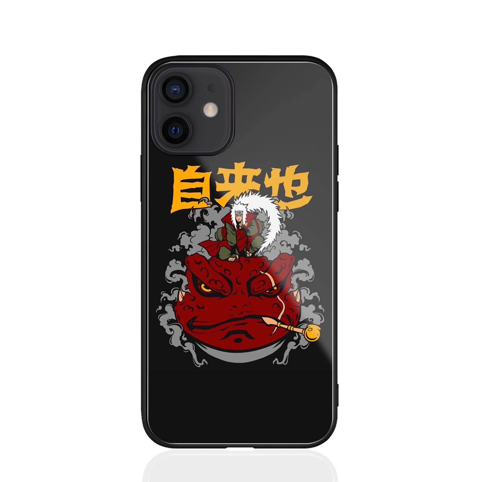 Premium Jiraiya Anime Glossy Glass Phone Case for iPhone X - Japanese Manga Protective Cover - Perfect for Anime Fans, Cosplay & Daily Use