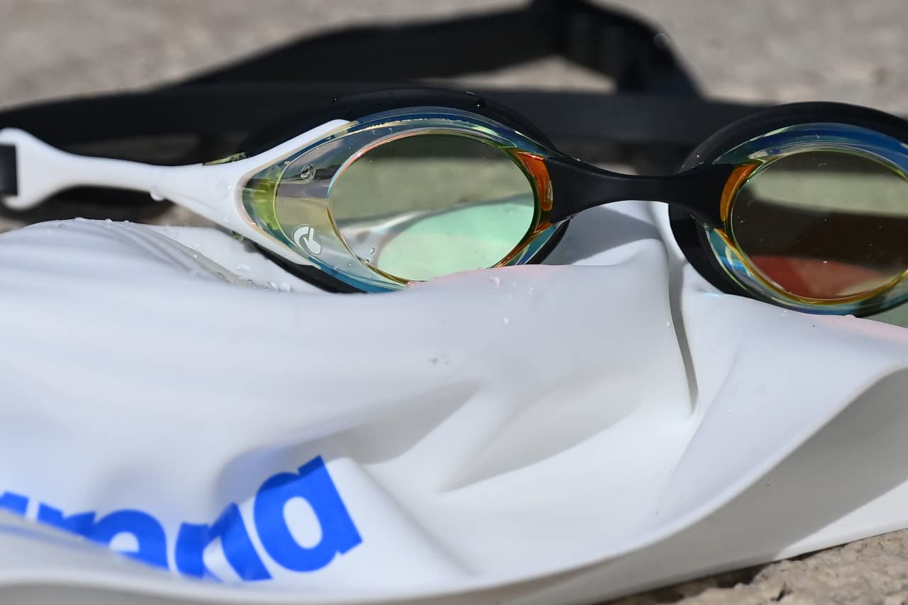 ARENA Unisex Adult Cobra Swipe Anti-Fog Racing Swim Goggles - Polycarbonate Mirror/Non-Mirror Lens - Hydrodynamic Design for Competitive Swimming & Triathlon Training