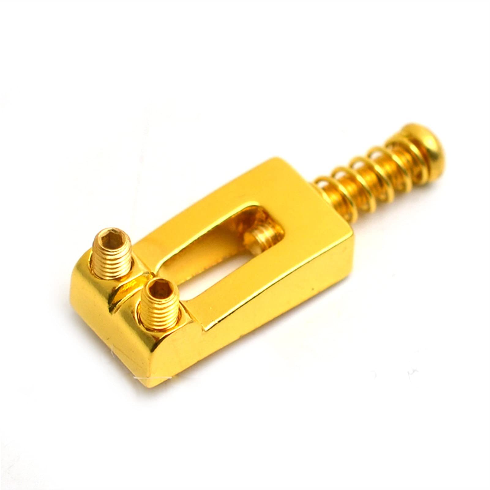 6-Piece Concave Electric Guitar Tremolo Bridge Set - Chrome/Gold String Saddles Replacement for Enhanced Tuning Stability (Ideal for Rock, Blues & Metal Performances)