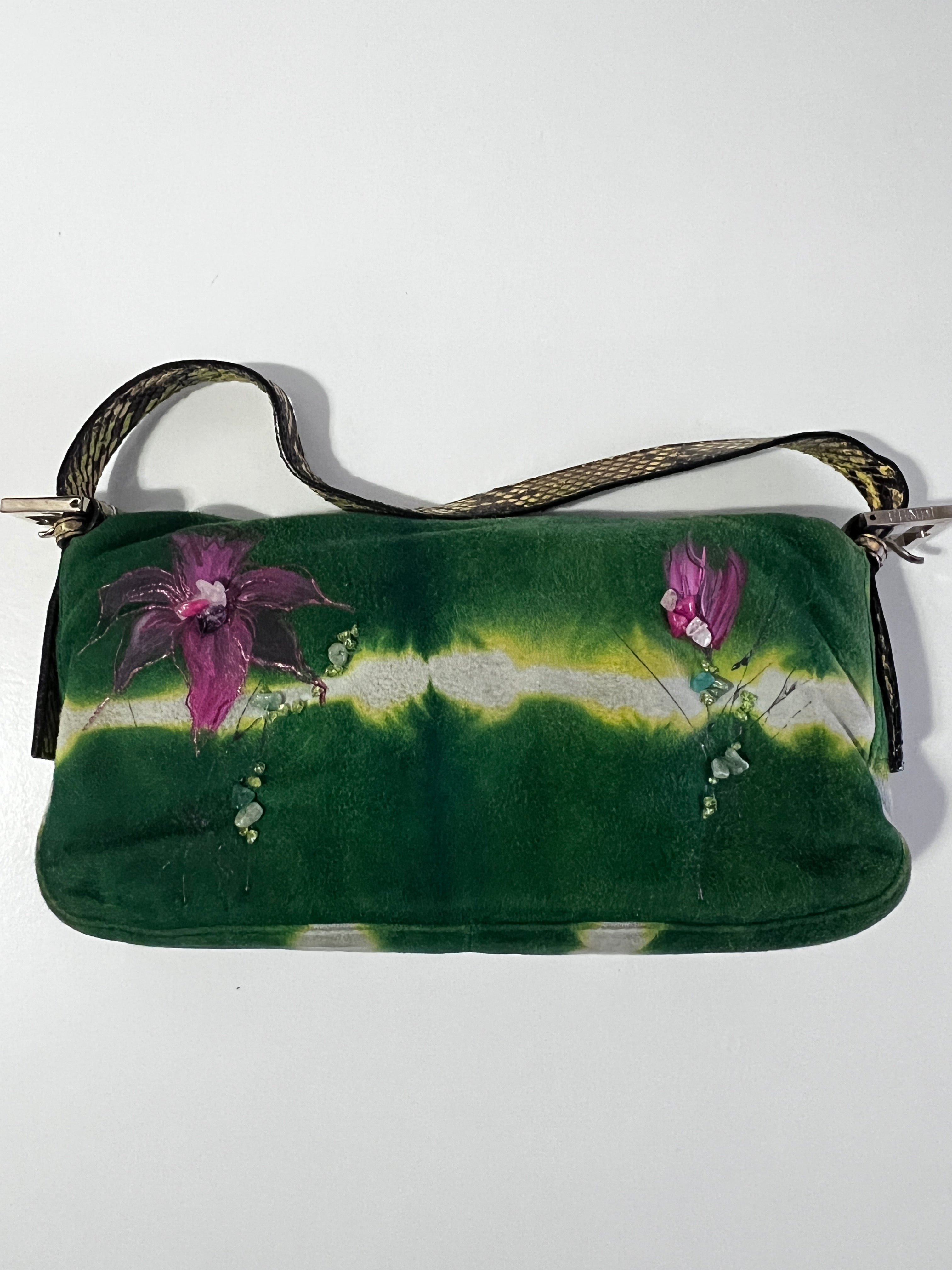 Fendi Floral Beaded Baguette Bag - Luxury Designer Handbag for Women | Perfect for Parties, Weddings & Evening Events