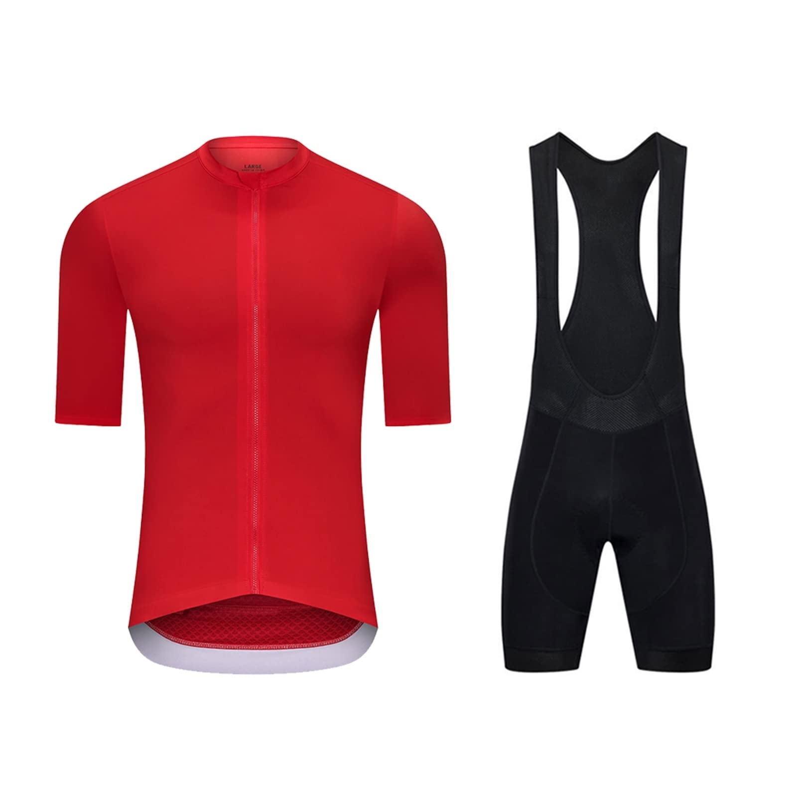 **Men's Cycling Jersey Set - Breathable Short Sleeve Bike Shirt & Bib Shorts for Pro Team Riders | Perfect for Road Biking, Mountain Trails & Outdoor Training**