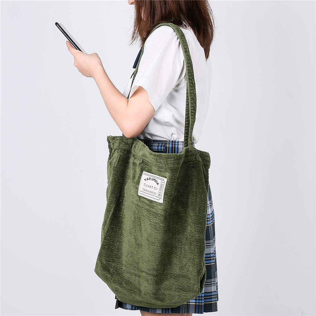 Stylish Women's Corduroy Hobo Shoulder Bag - Casual Shopper Tote Handbag for Everyday Use, Work & Travel