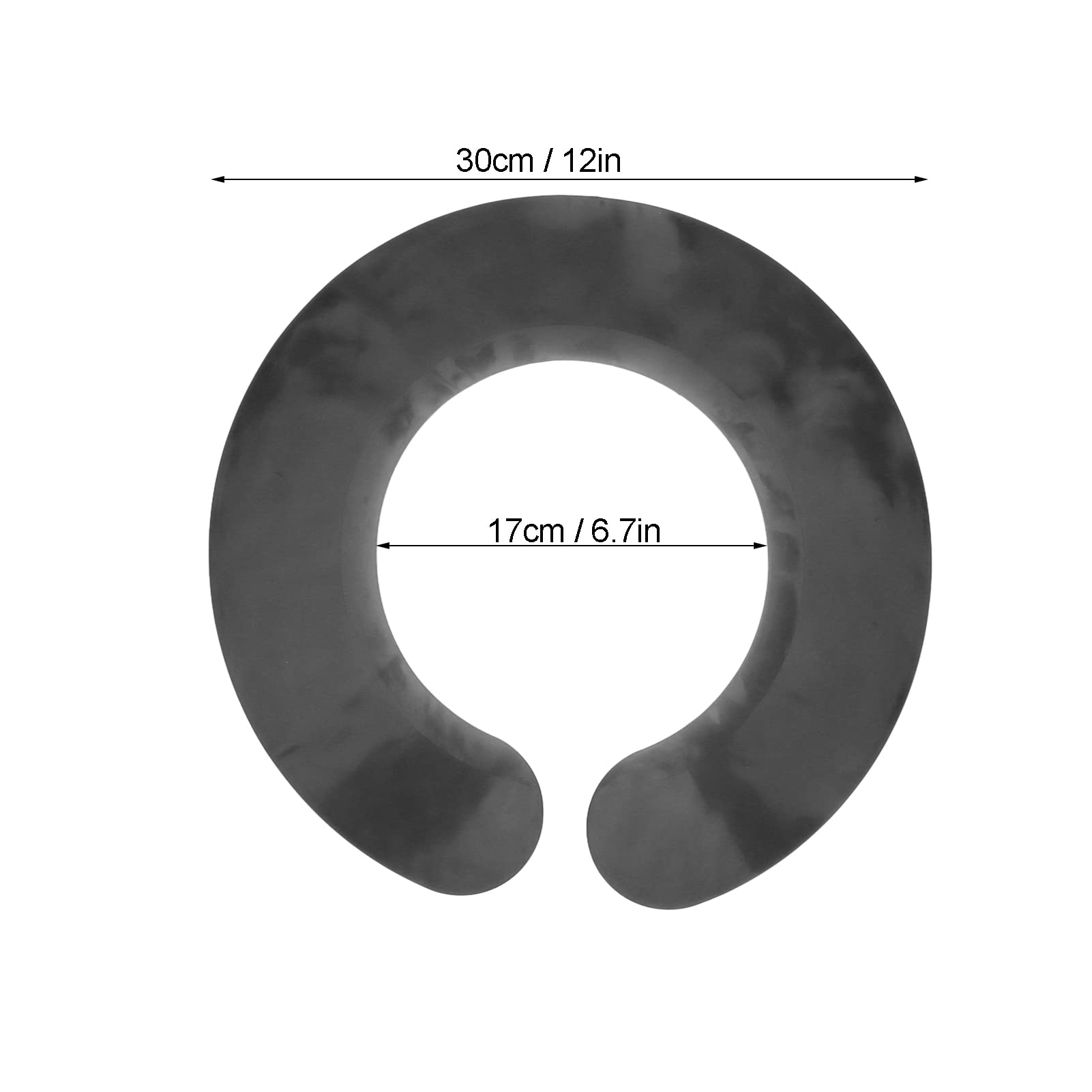 Waterproof Silicone Hair Cutting Collar & Cape for Neck Shield - Black Salon Hairdressing & Dyeing Shawl for Professional Styling & Home Haircuts