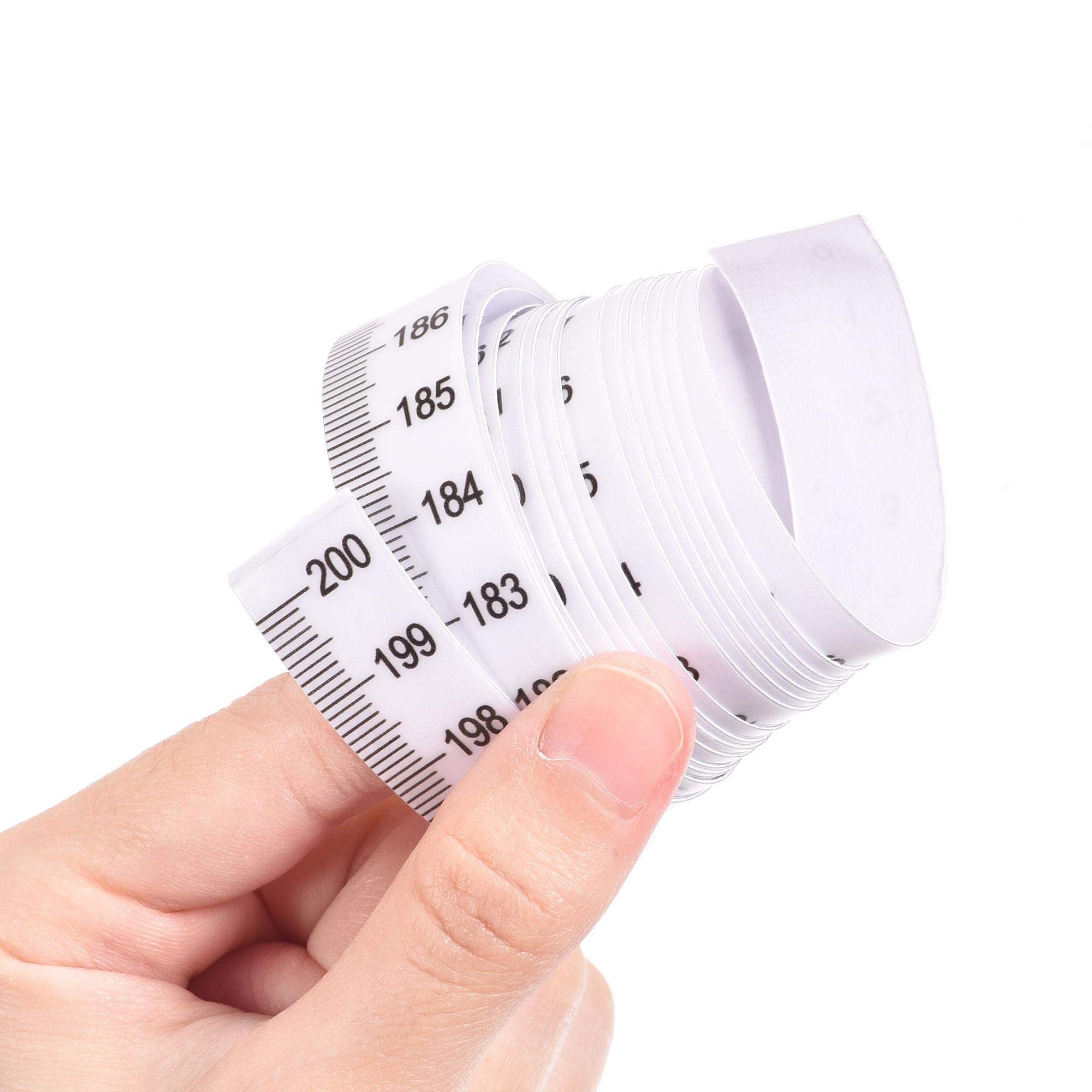 uxcell Adhesive Backed Tape Measure 200cm/79in - Vertical Read Measuring Tape with Sticky Back for Workbench, DIY Projects & Crafting - Transparent Self-Adhesive Ruler for Workshop, Garage & Home Improvement