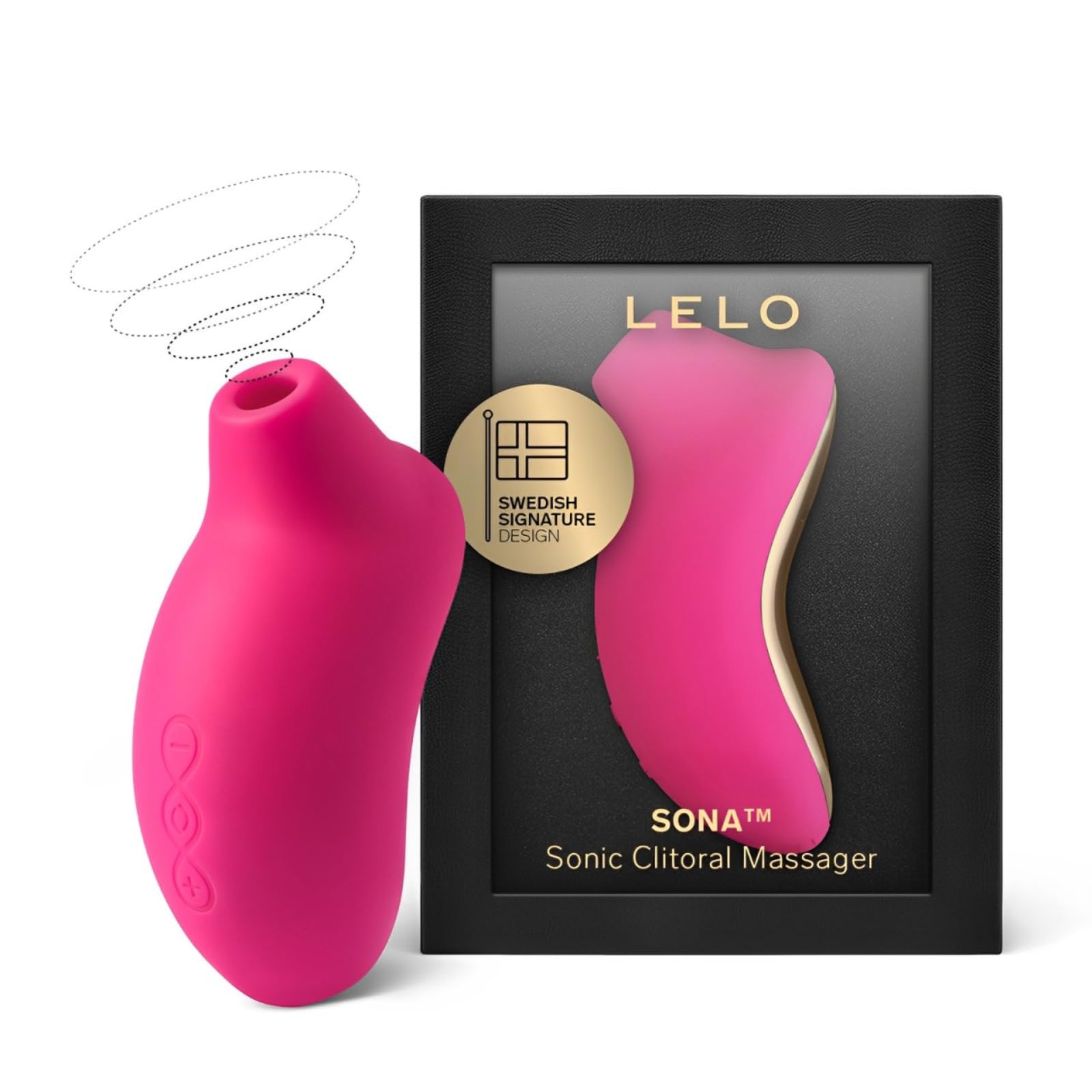 LELO SONA 2 Cruise Sonic Clitoral Stimulator - Rechargeable Waterproof Clit Sucking Vibrator for Women - Powerful Pulsating Suction Technology - Adult Sex Toy for Solo Play & Couples Use - Cerise Red