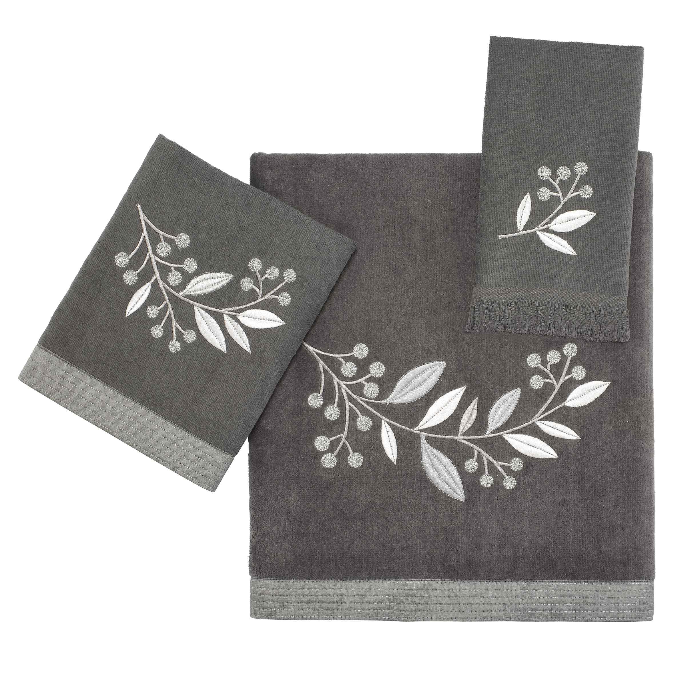 Avanti Linens Madison Hand Towel - Soft Absorbent Bath & Kitchen Towel Set (Granite) - Perfect for Bathrooms, Guest Rooms & Spa Use