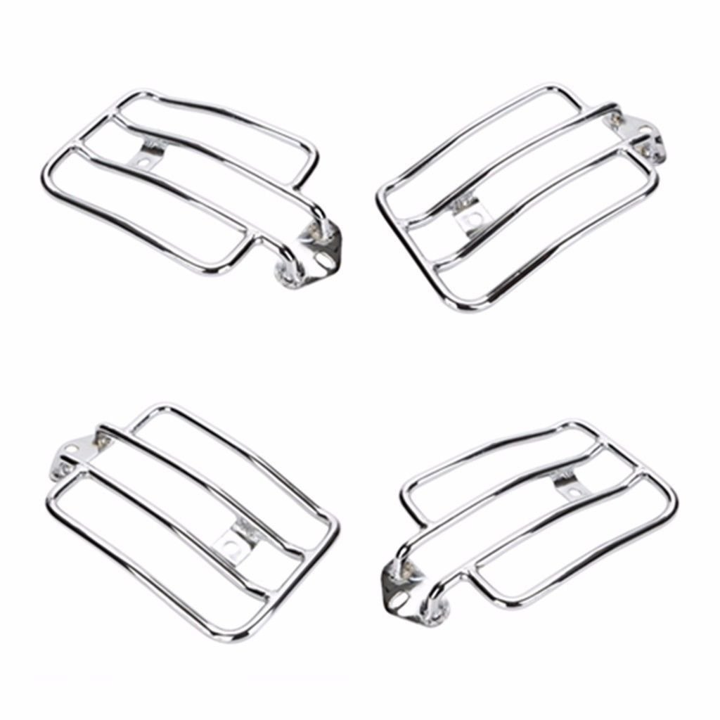 Harley Sportster XL 883 1200 Motorcycle Solo Luggage Carrier Fender Rack (2004-Up Chrome) - Durable Chrome Rear Rack for Storage & Travel Accessories
