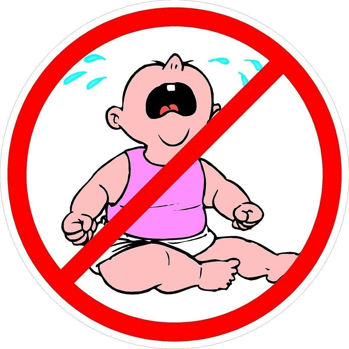 NO CRY Babies Car Sticker - Vinyl Decal for Truck Window, Bumper & Water Bottle (2 Inch) - Perfect for Parents, Family Cars & Nursery Decor