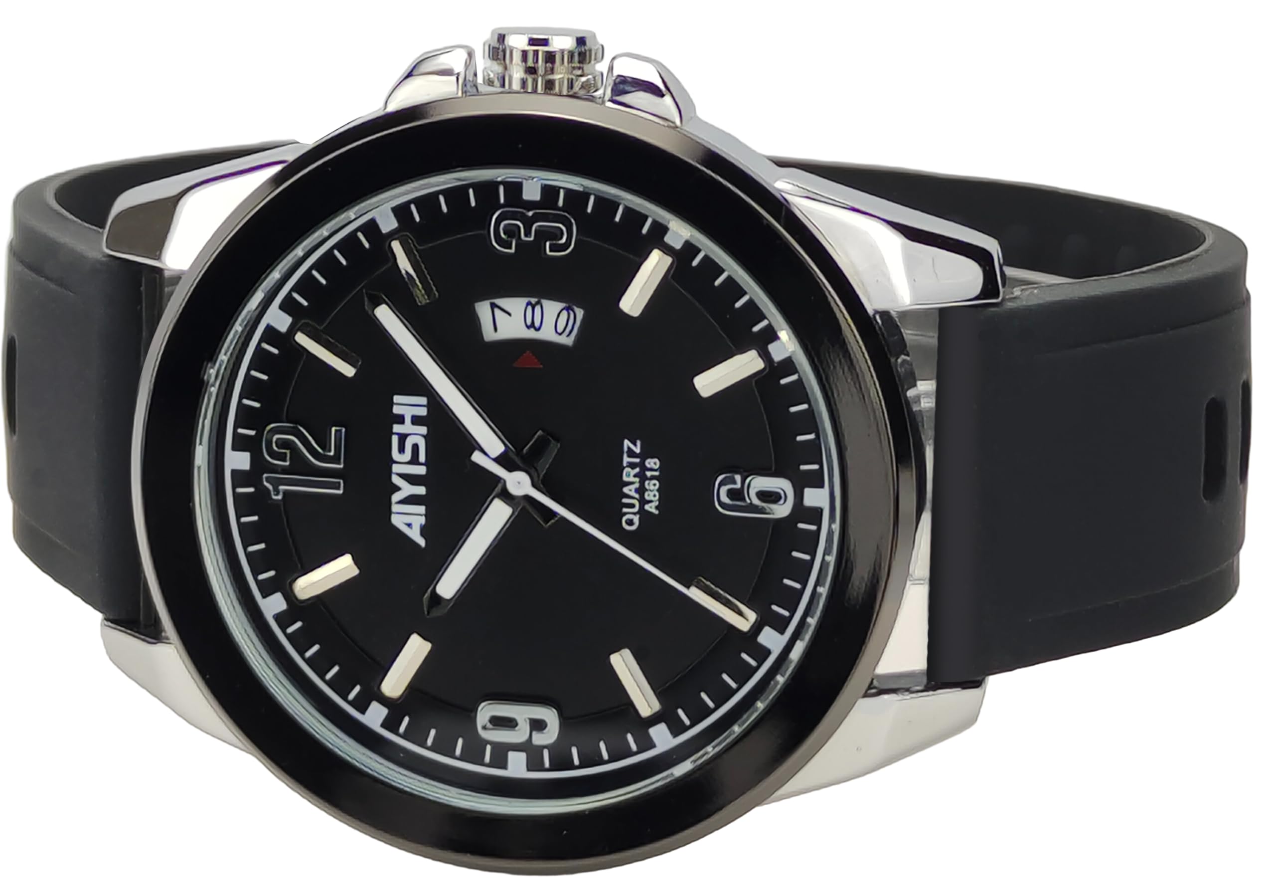 Men's Stylish Waterproof Wrist Watch - Calendar, Casual, Business & Sport Military Watch with Durable Rubber Silicone Band | Perfect for Everyday Wear, Office, Outdoor Activities & Gifts