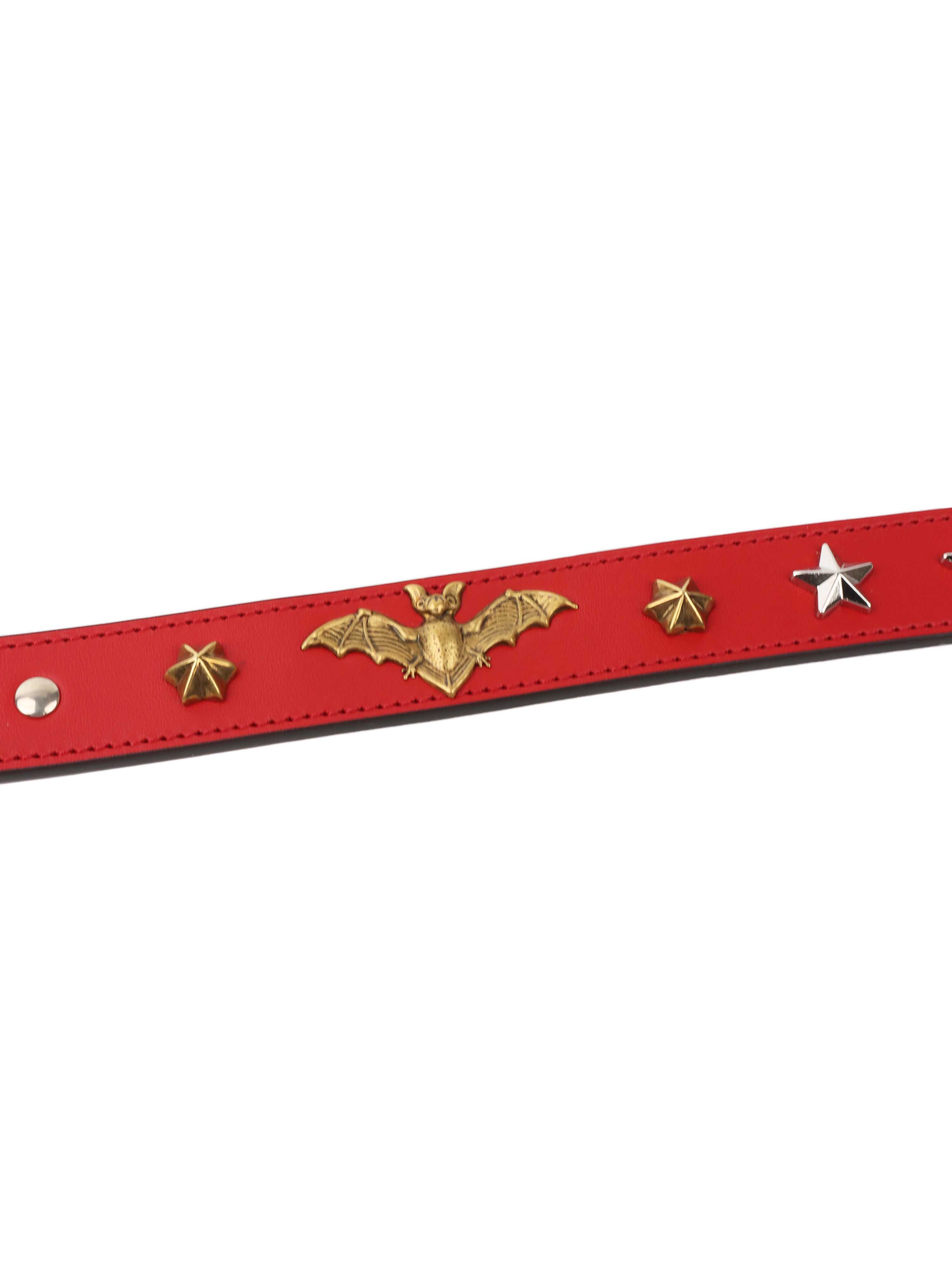 Gucci GG Red Leather Studded Belt - Size 90 | Luxury Designer Accessory for Women & Men - Perfect for Jeans, Dresses & Formal Outfits