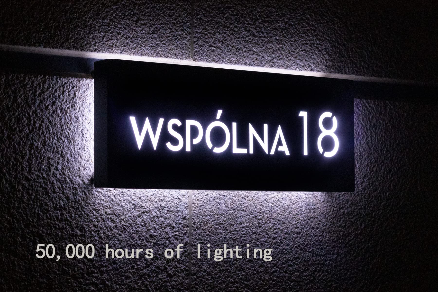 **Illuminated LED House Address Sign - Modern Custom House Numbers Plaque for Outdoor Use (White Light) - Perfect for Front Door, Porch, or Mailbox Visibility**