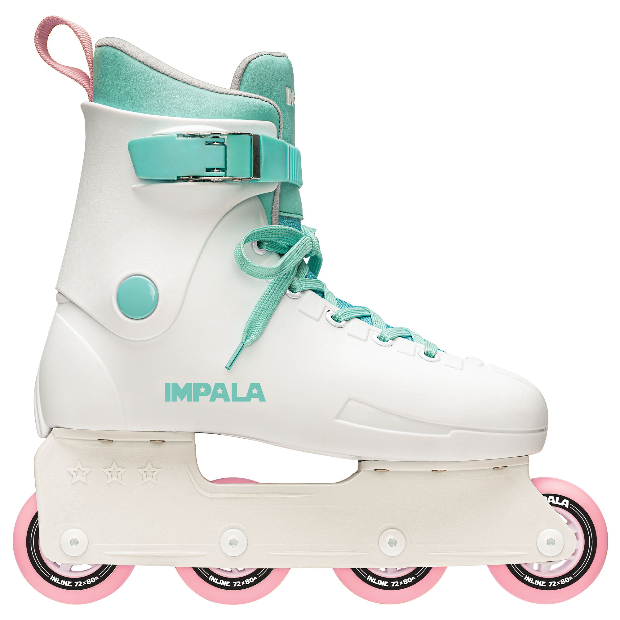 Impala Lightspeed Inline Skates for Adults - White Rollerblades for Outdoor & Indoor Skating, Fitness, Recreation & Roller Hockey