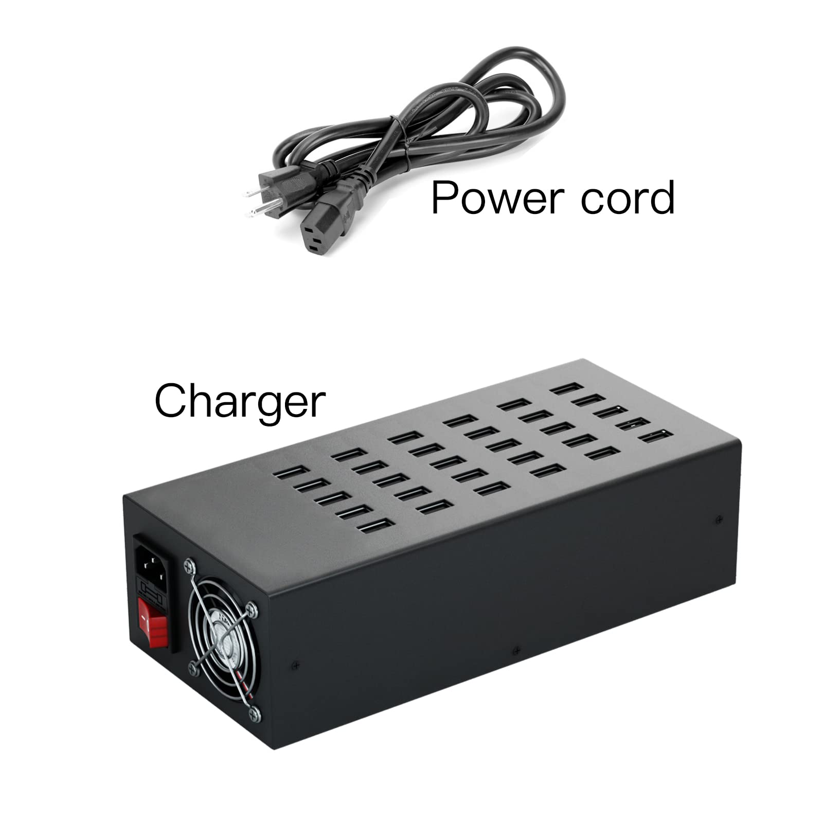 30-Port 300W USB Charging Station for Multiple Devices - Fast Charging Hub for iPhone, iPad, Samsung, Tablets & Electronics - Perfect for Offices, Schools, Hotels & Events