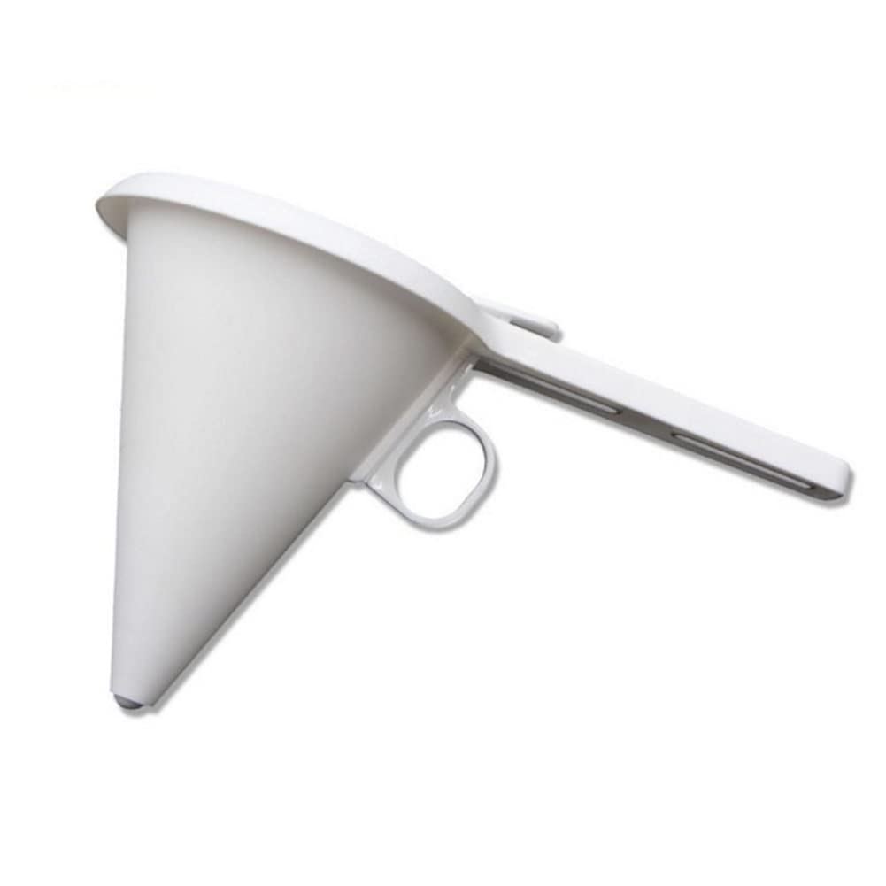 1PC White Adjustable Plastic Chocolate Funnel for Baking - Cookie, Cupcake, Pancake & Muffin Decorating - Easy to Use Kitchen Tool for Cake Icing, Dessert Making & DIY Baking Projects