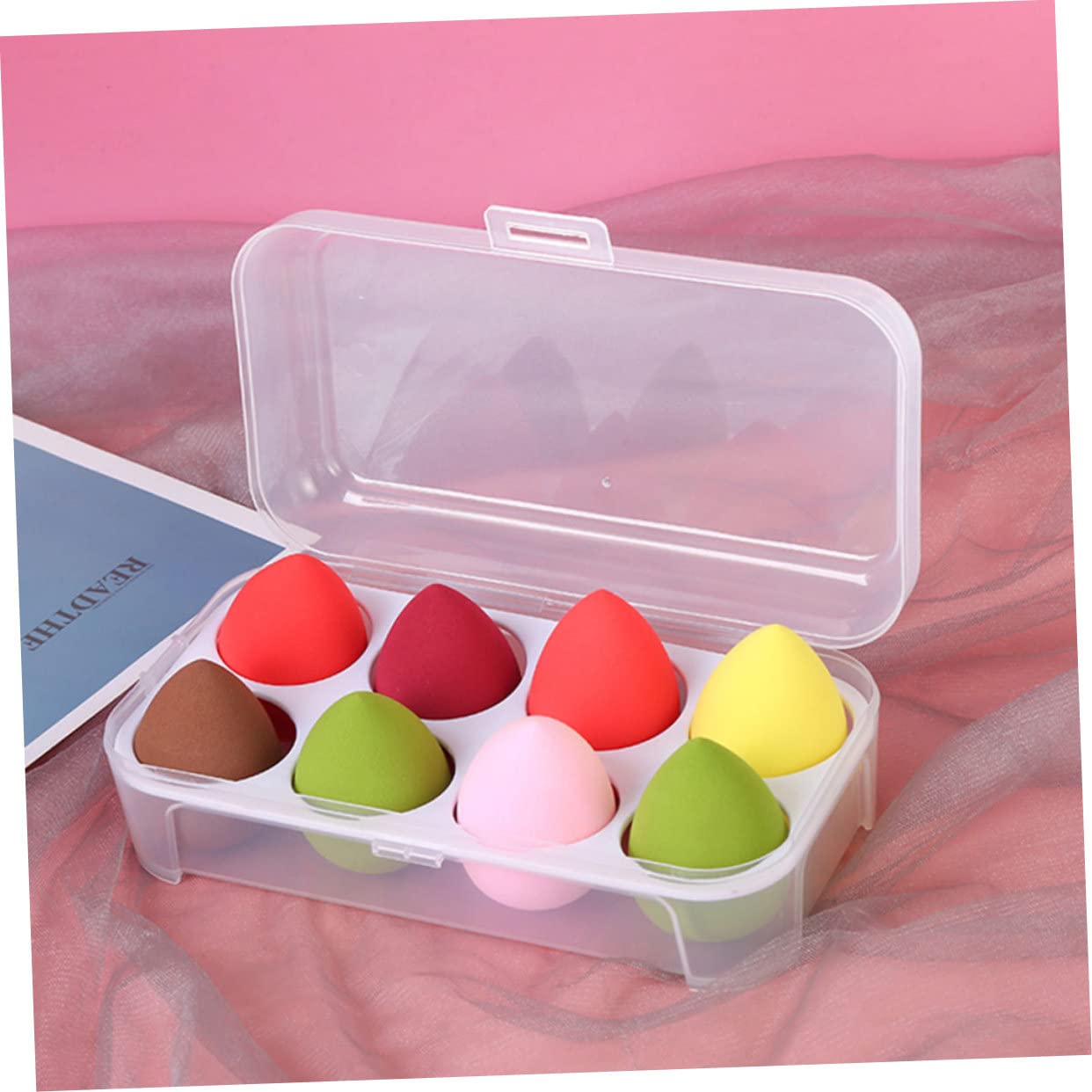 Beautifu 2-Pack Plastic Makeup Sponge Holder Storage Box - Travel-Friendly Cosmetic Organizer for Foundation Sponges, Beauty Blenders & Makeup Tools | Perfect for Home, Travel & Salon Use
