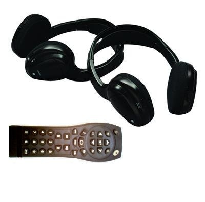 Original GM Trailblazer Envoy Bravada DVD Headphones (2-Pack) with Remote Control - Compatible with 2003-2009 Models - Perfect for Road Trips & Family Entertainment