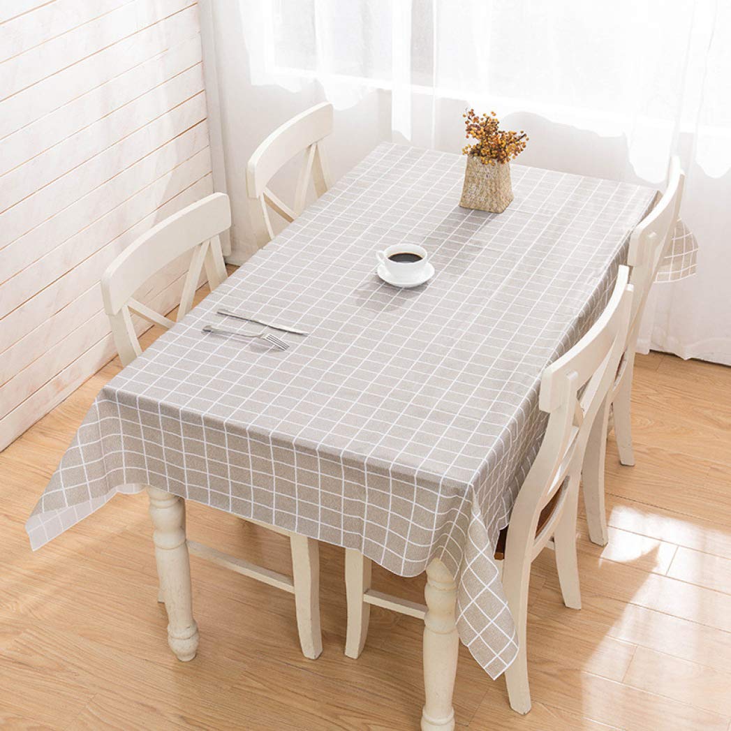 DOCOLA Square & Rectangle Plaid Tablecloth - Waterproof, Heat-Resistant, Dustproof Coffee Table Cover for Dining, Kitchen, and Living Room Decor | Perfect for Parties, Daily Use, and Home Protection