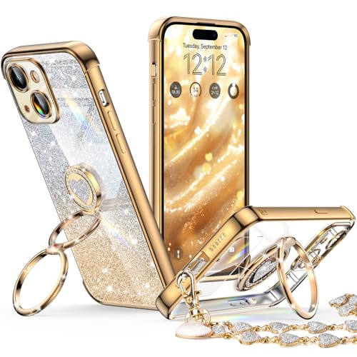 Clear Glitter Gold