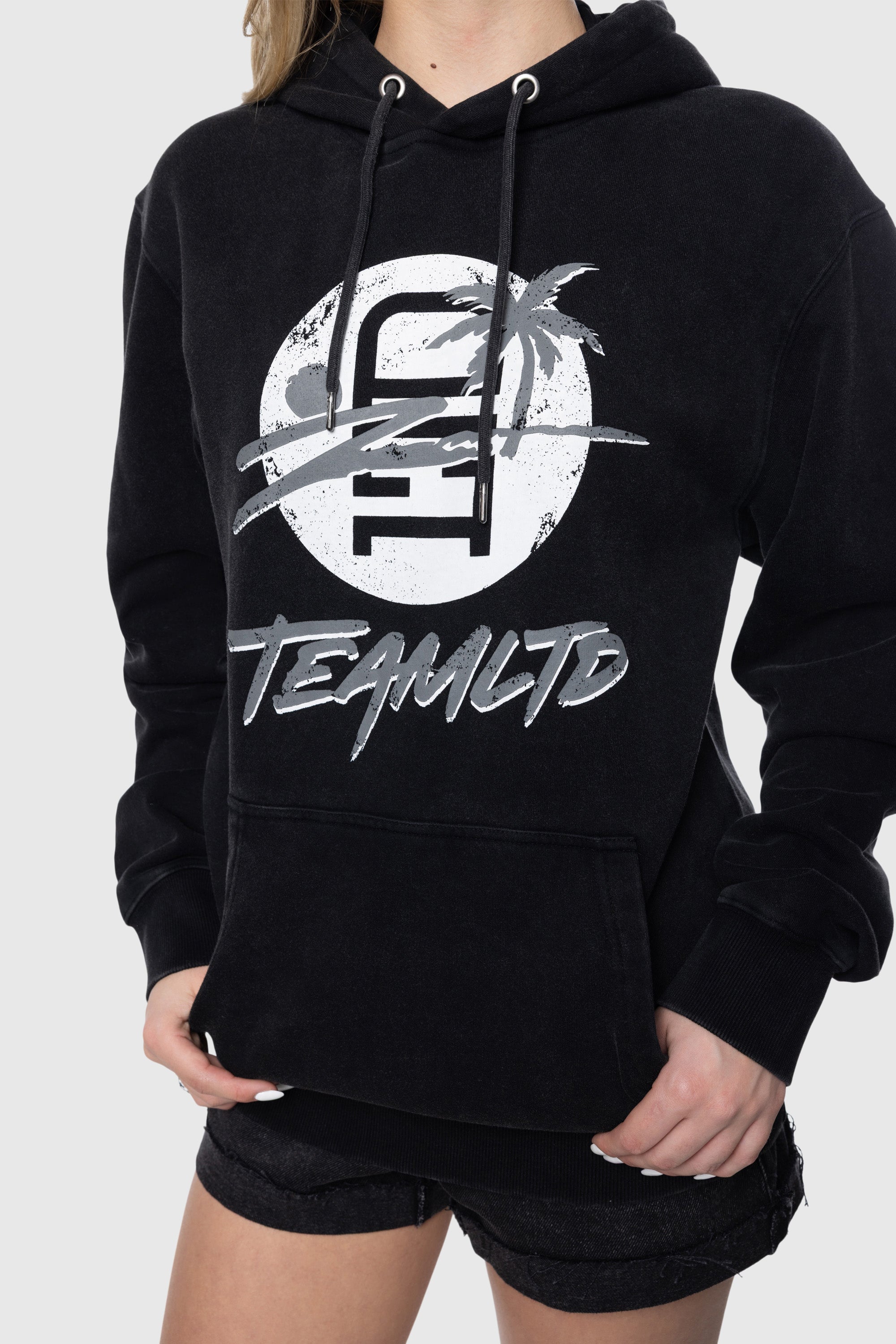 Custom Logo Palm Print Hoodie for Men & Women - Soft Fleece Pullover Sweatshirt - Perfect for Casual Wear, Street Style & Outdoor Activities